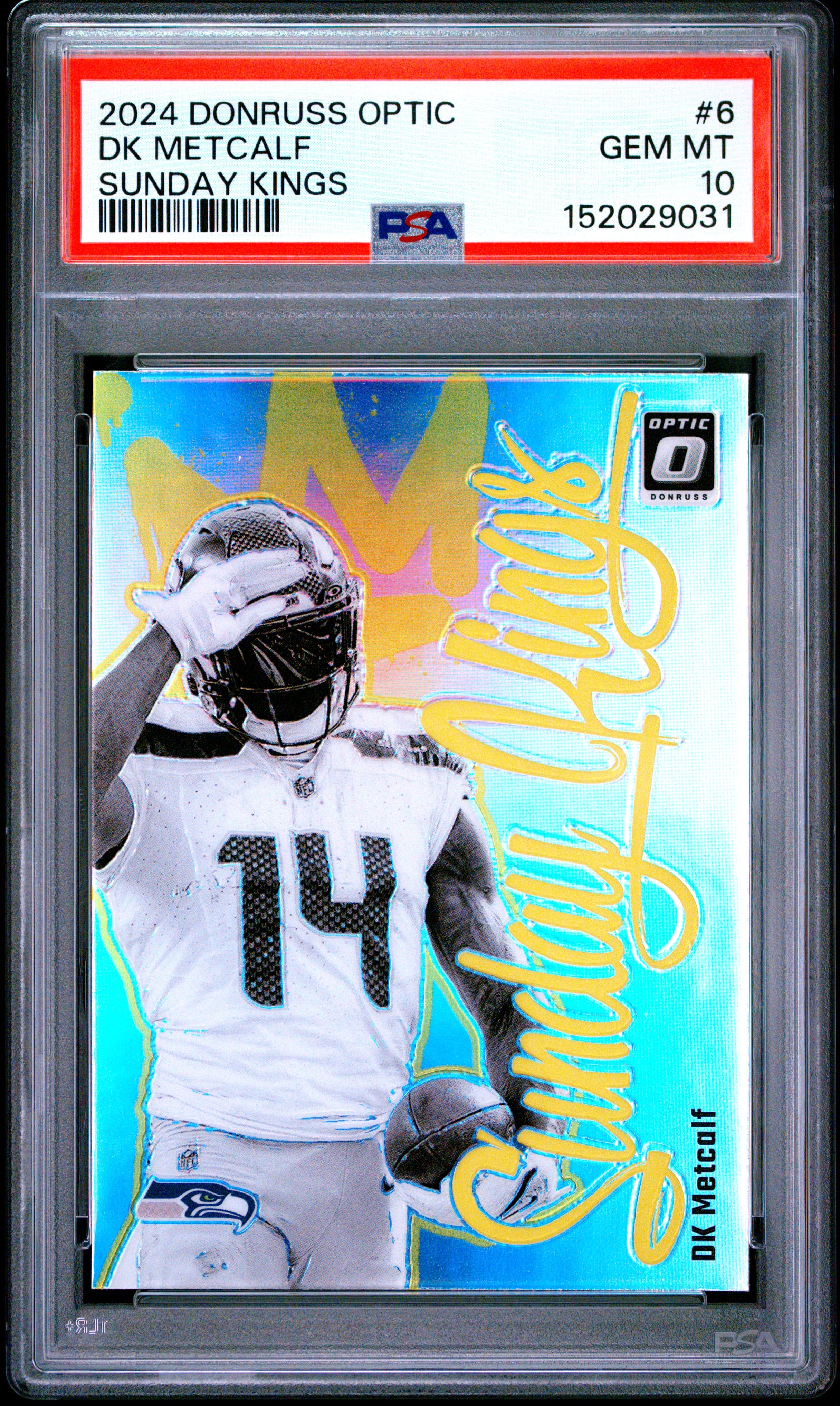 2024 PANINI DONRUSS OPTIC SUNDAY KINGS DK METCALF #6 GEM MT 10 152029031