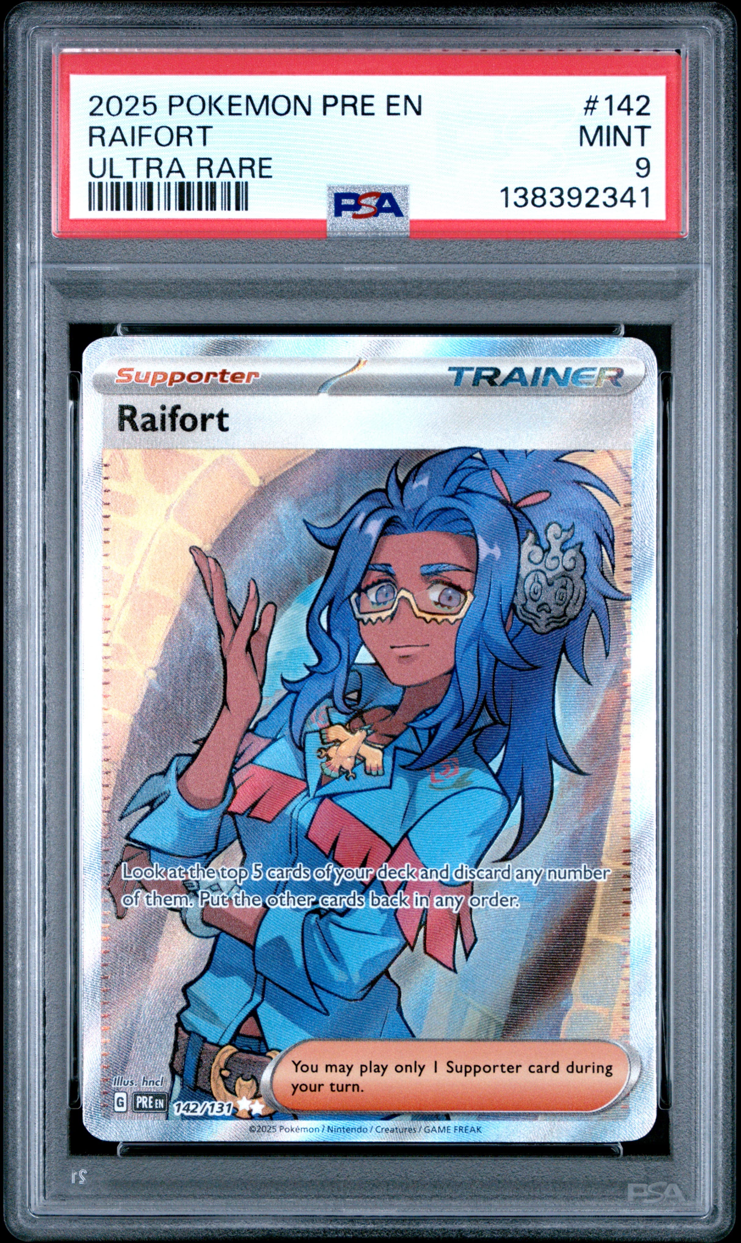 2025 POKEMON PRE EN-PRISMATIC EVOLUTIONS RAIFORT #142 ULTRA RARE MINT 9 138392341
