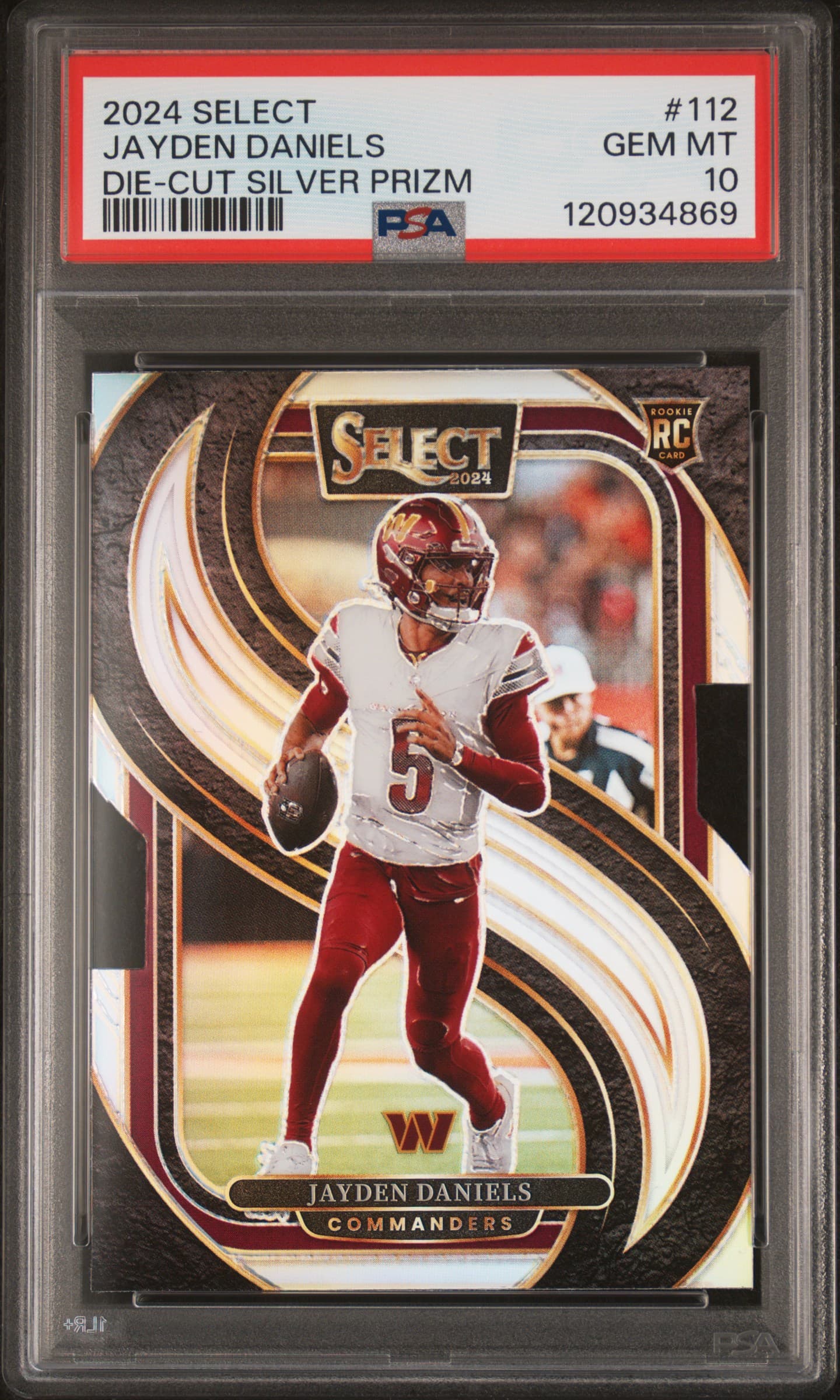 2024 PANINI SELECT JAYDEN DANIELS #112 DIE-CUT SILVER PRIZM GEM MT 10 120934869