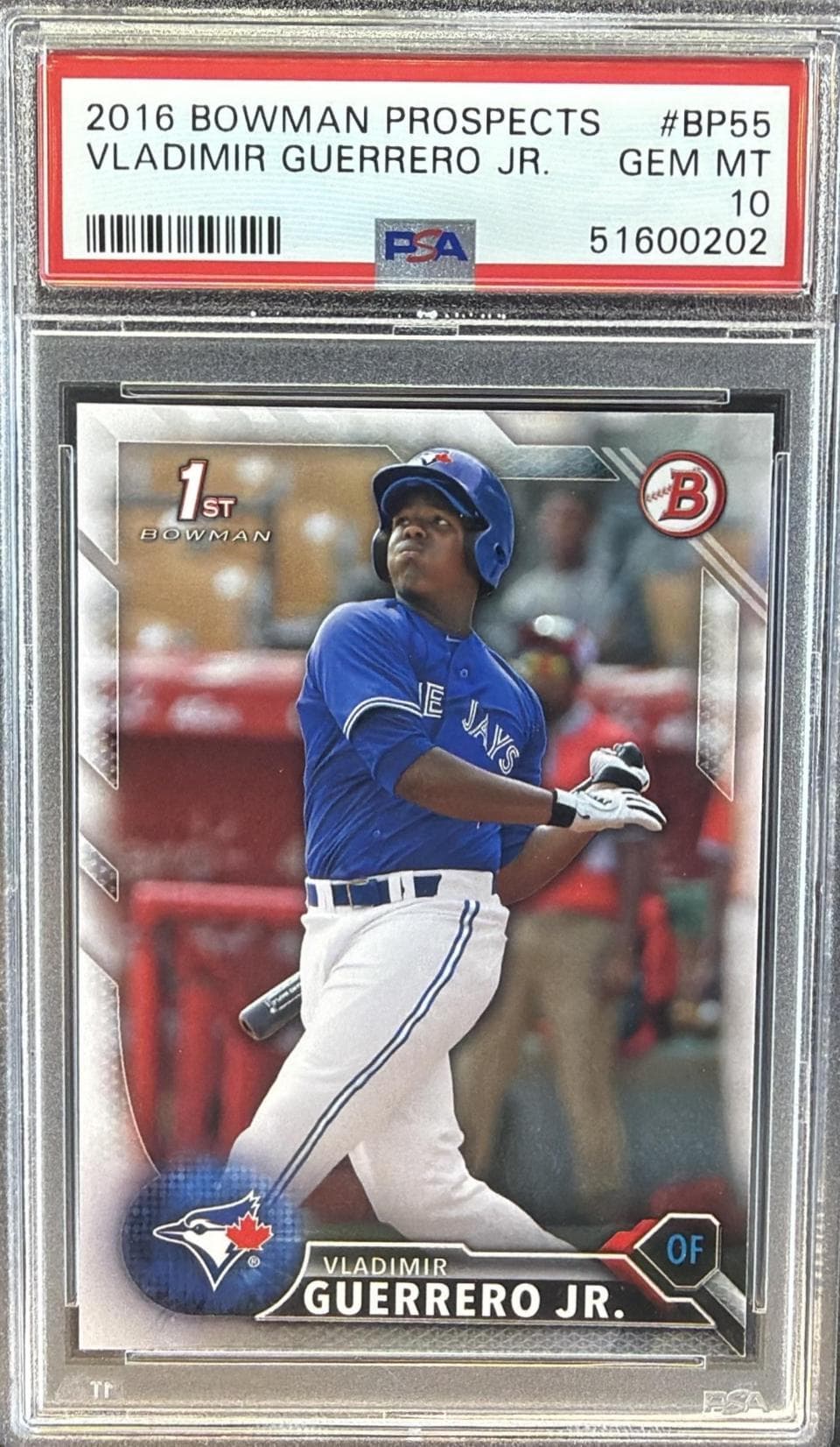 2016 BOWMAN PROSPECTS VLADIMIR GUERRERO JR. #BP55 GEM MT 10 51600202