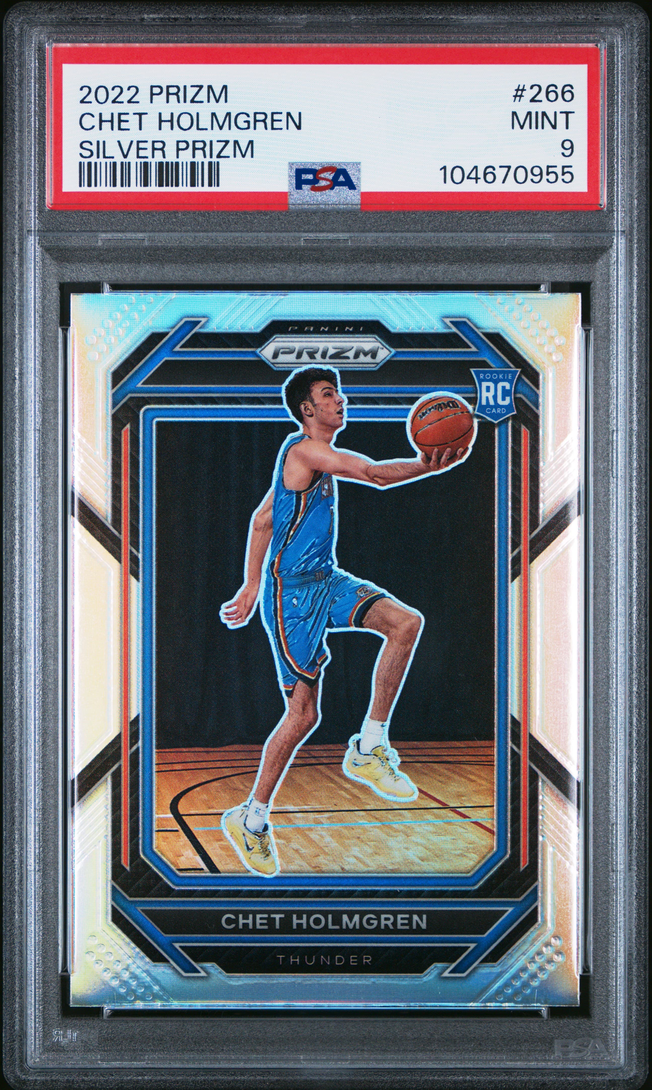 2022 PANINI PRIZM CHET HOLMGREN #266 SILVER PRIZM MINT 9 104670955