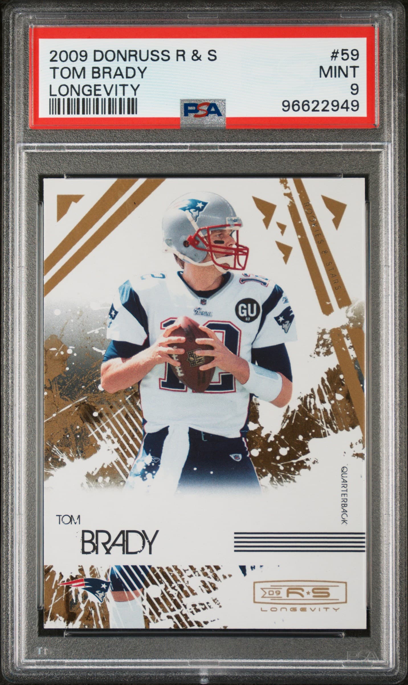 2009 DONRUSS ROOKIES & STARS TOM BRADY #59 LONGEVITY MINT 9 96622949