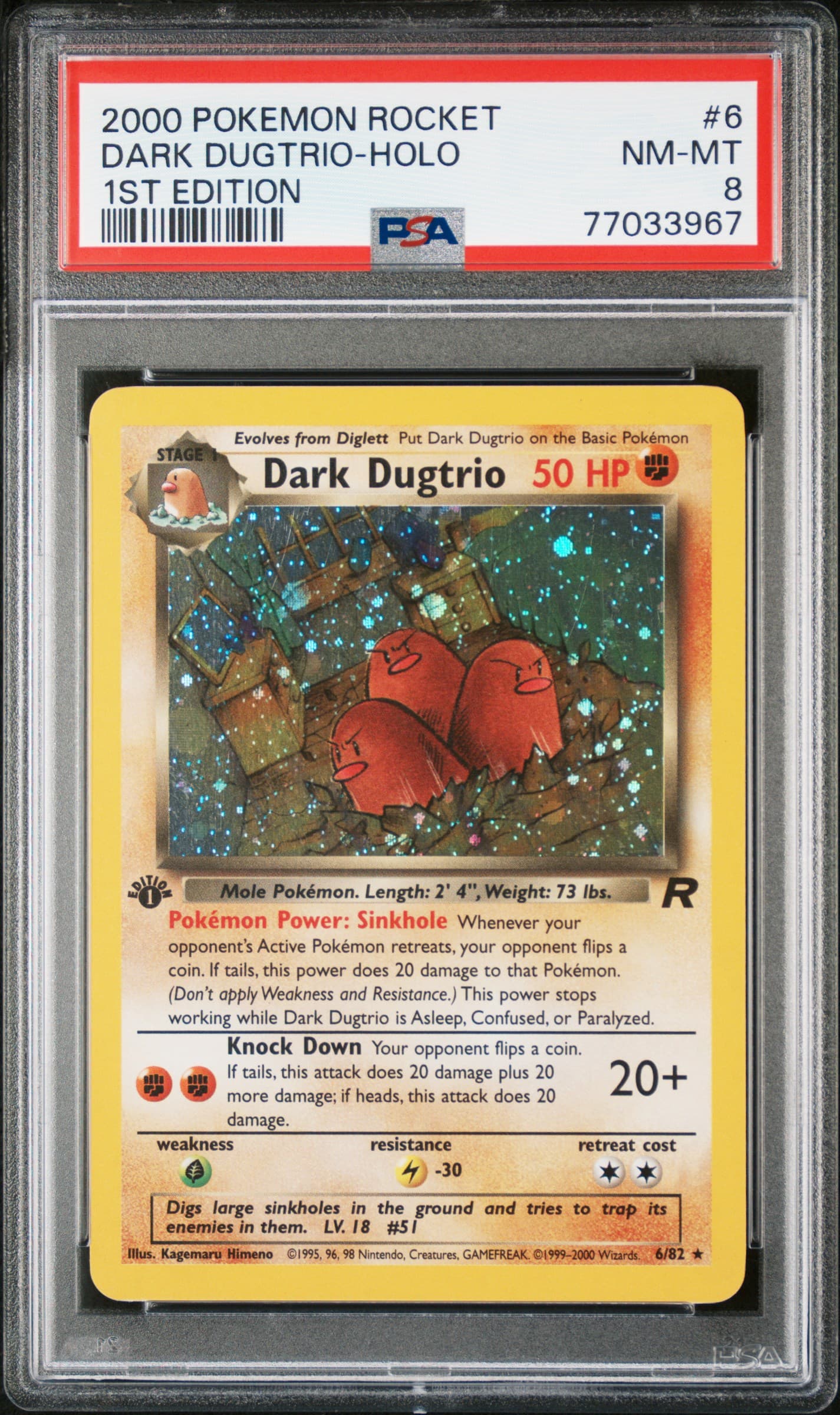 2000 POKEMON ROCKET DARK DUGTRIO-HOLO #6 1ST EDITION NM-MT 8 77033967