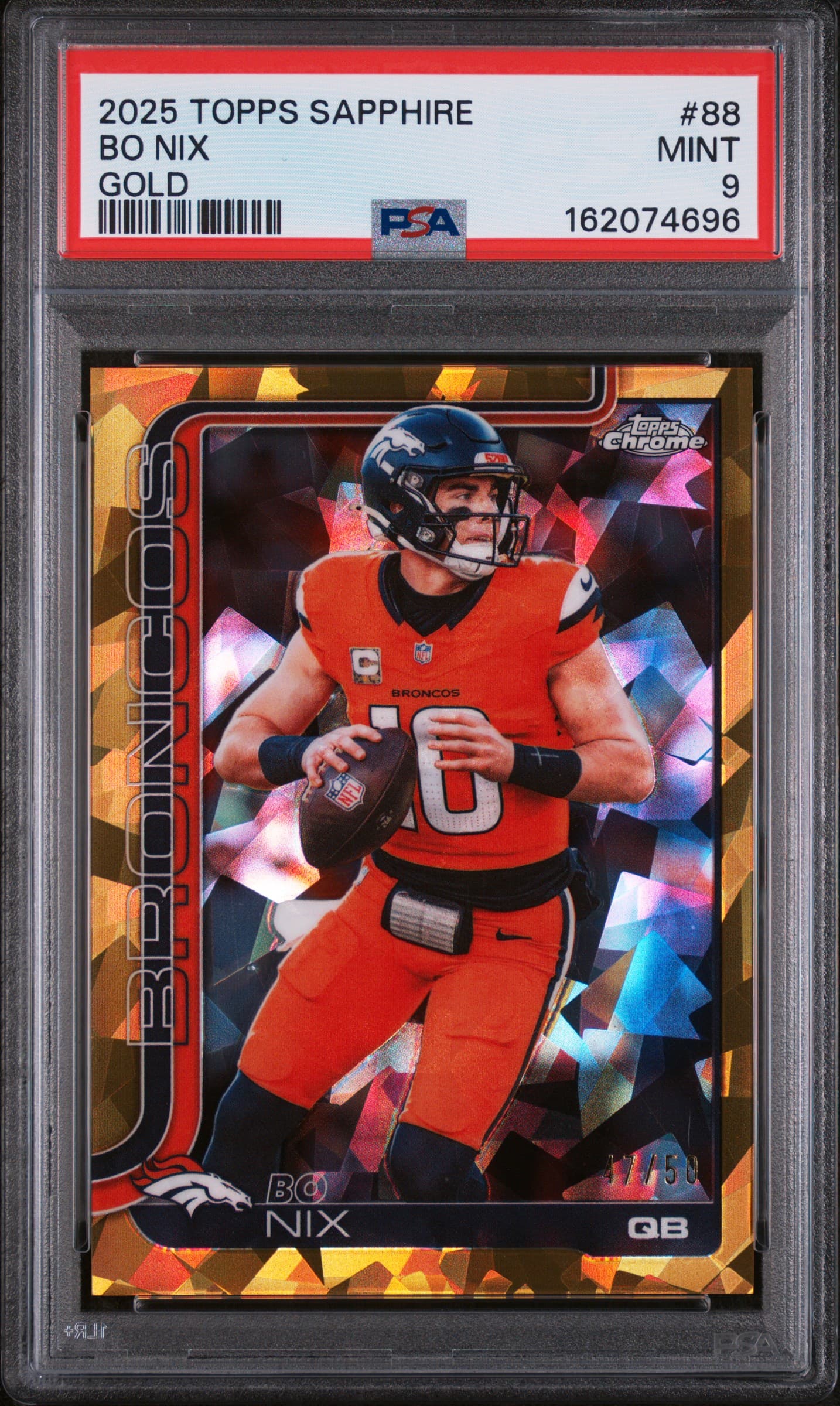 2025 TOPPS CHROME SAPPHIRE EDITION BO NIX #88 GOLD MINT 9 162074696