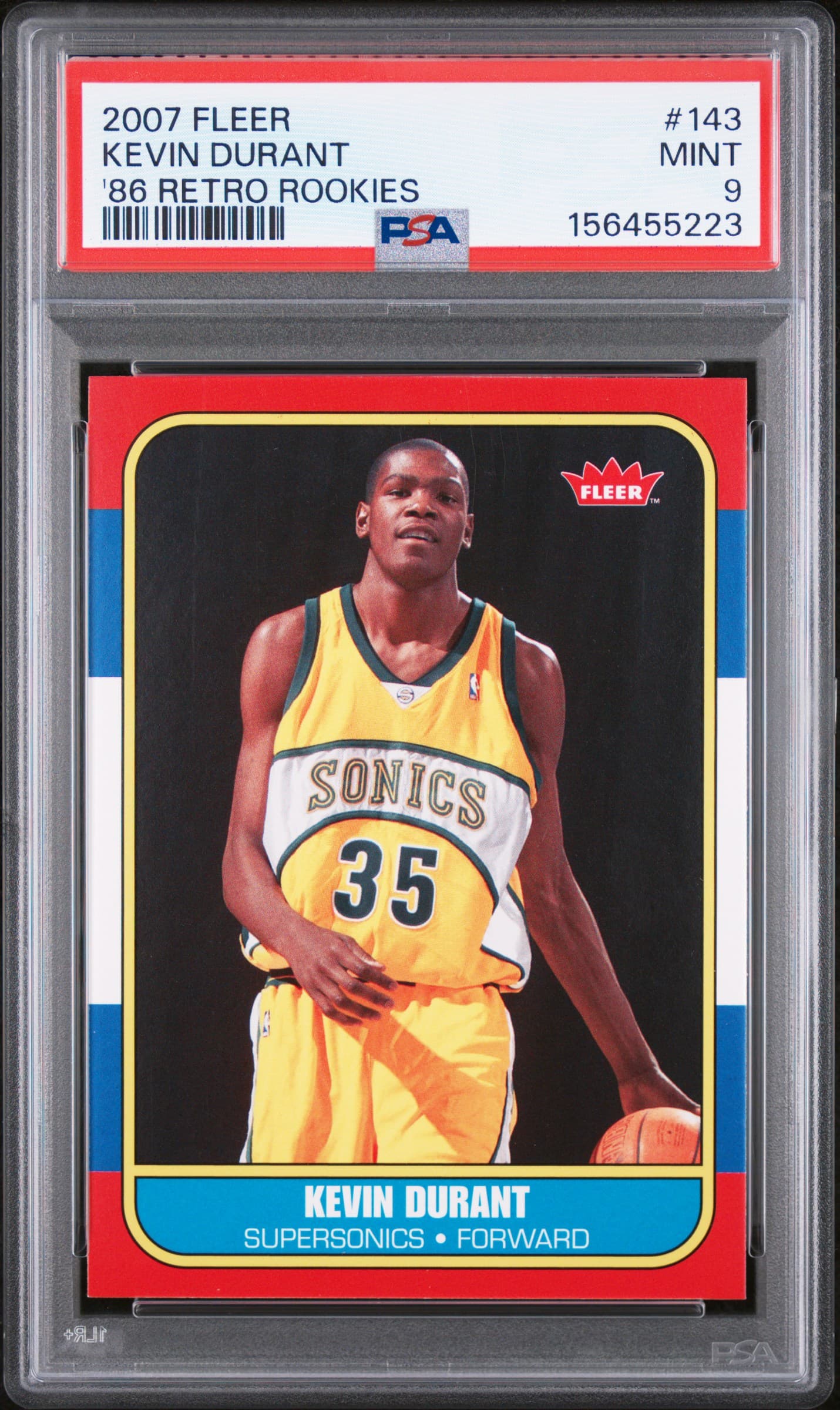 2007 FLEER '86 RETRO ROOKIES KEVIN DURANT #143 '86 RETRO ROOKIES MINT 9 156455223