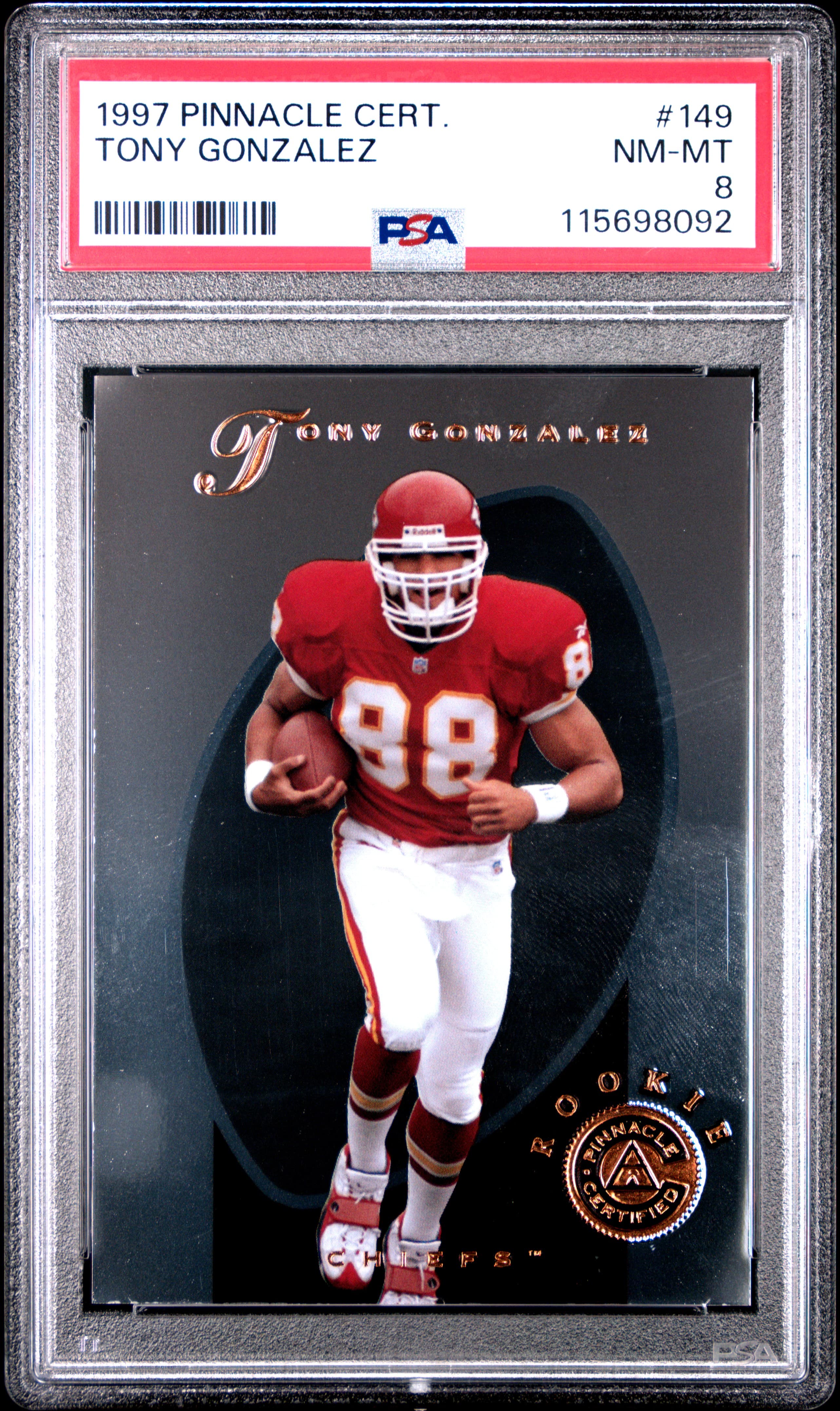 1997 PINNACLE CERTIFIED TONY GONZALEZ #149 NM-MT 8 115698092