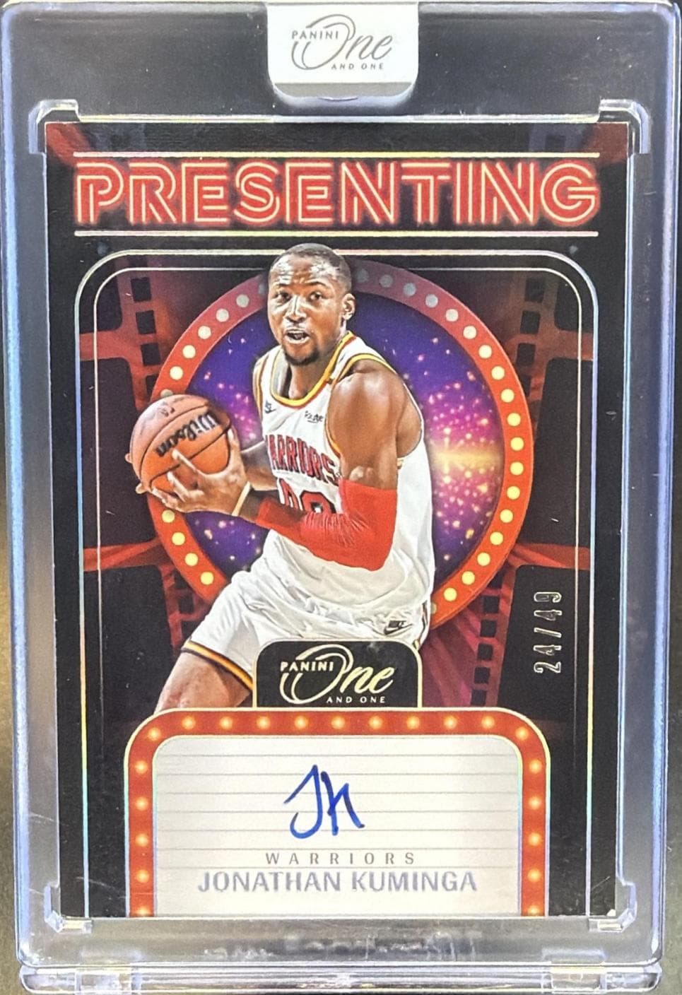 2024 Panini One And One Jonathan Kuminga Presenting Auto /49 #PS-KUM