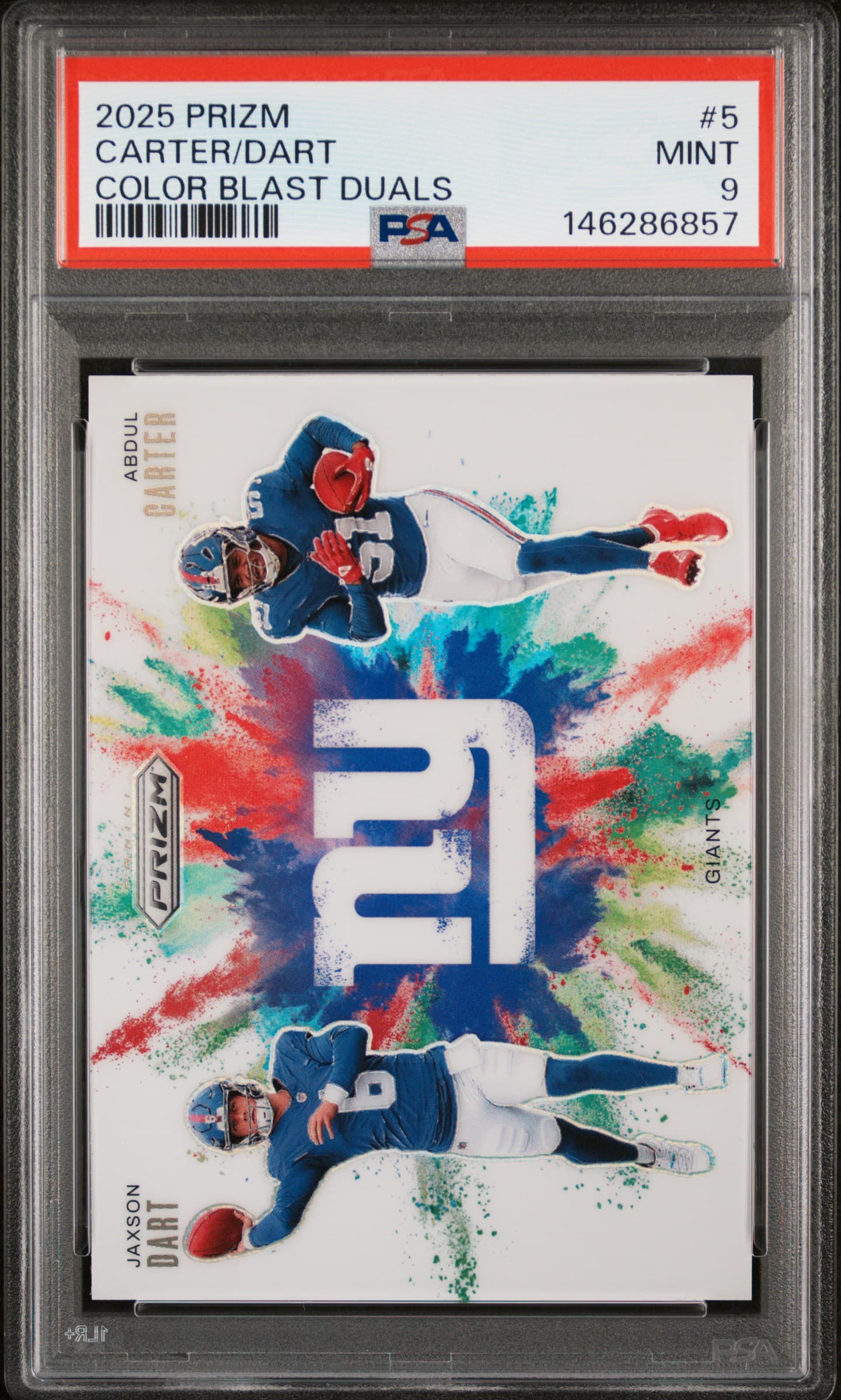 2025 PANINI PRIZM COLOR BLAST DUALS DART/CARTER #5 MINT 9 146286857