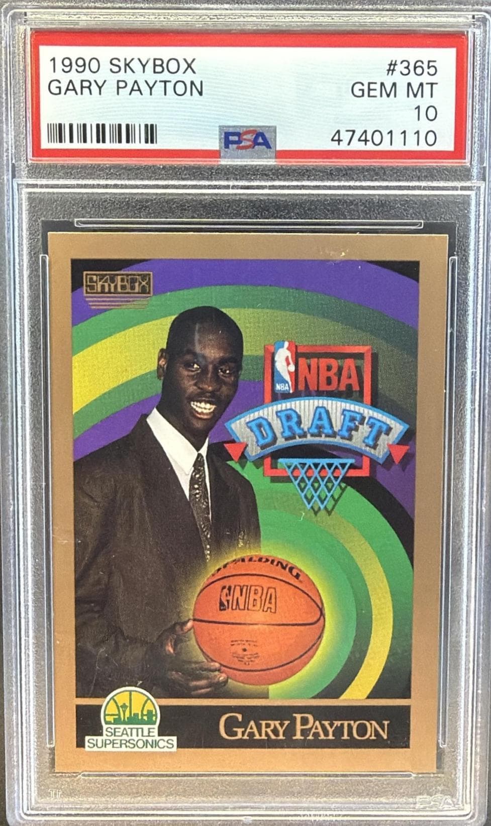 1990 SKYBOX GARY PAYTON #365 GEM MT 10 47401110