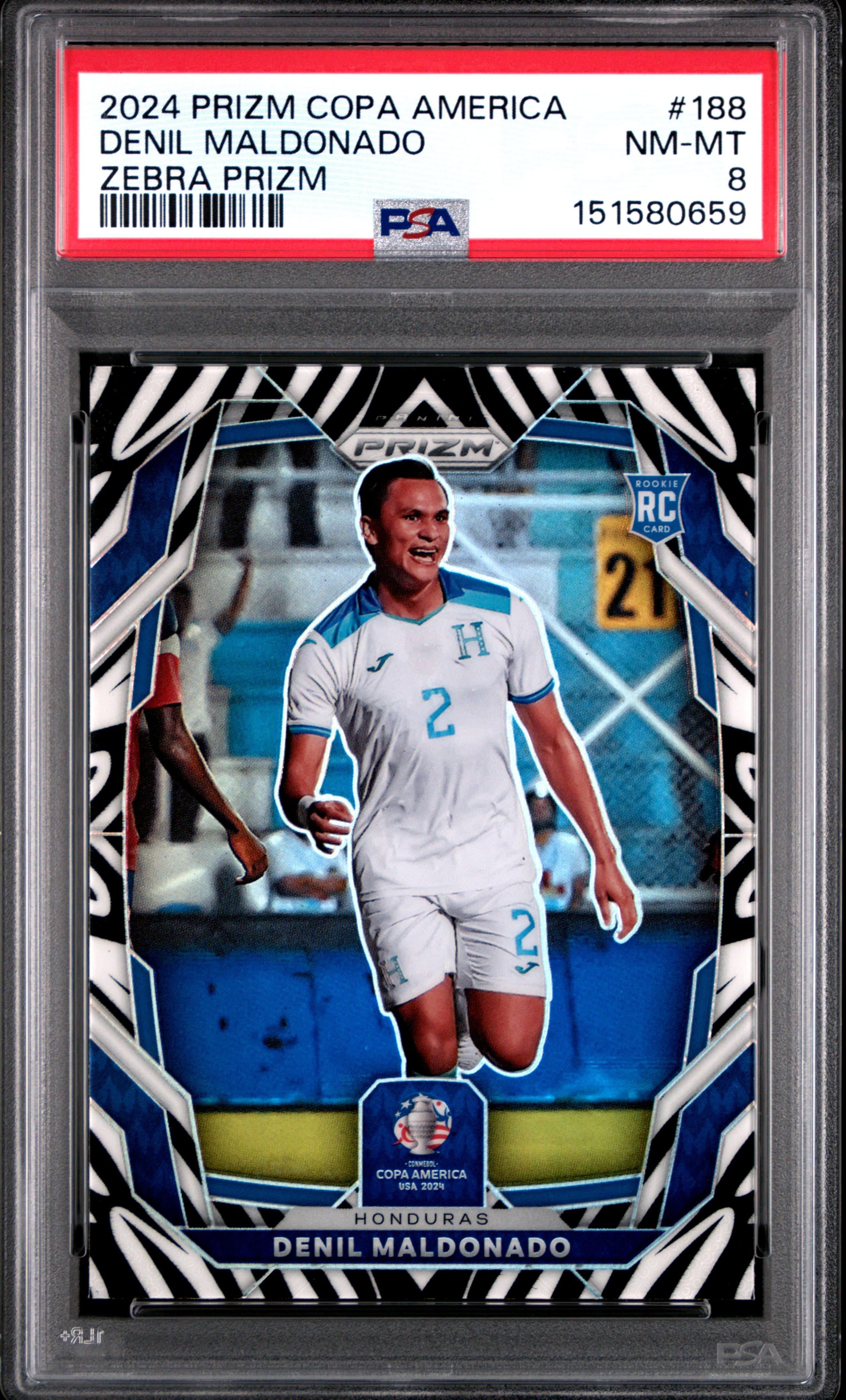 2024 PANINI PRIZM CONMEBOL COPA AMERICA DENIL MALDONADO #188 ZEBRA PRIZM NM-MT 8 151580659