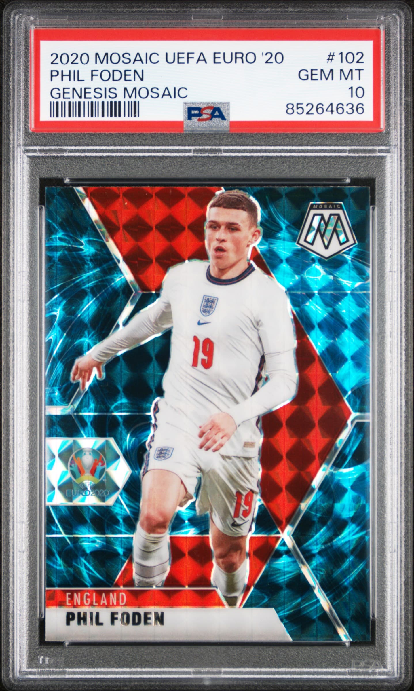 2020 PANINI MOSAIC UEFA EURO 2020 PHIL FODEN #102 GENESIS MOSAIC GEM MT 10 85264636