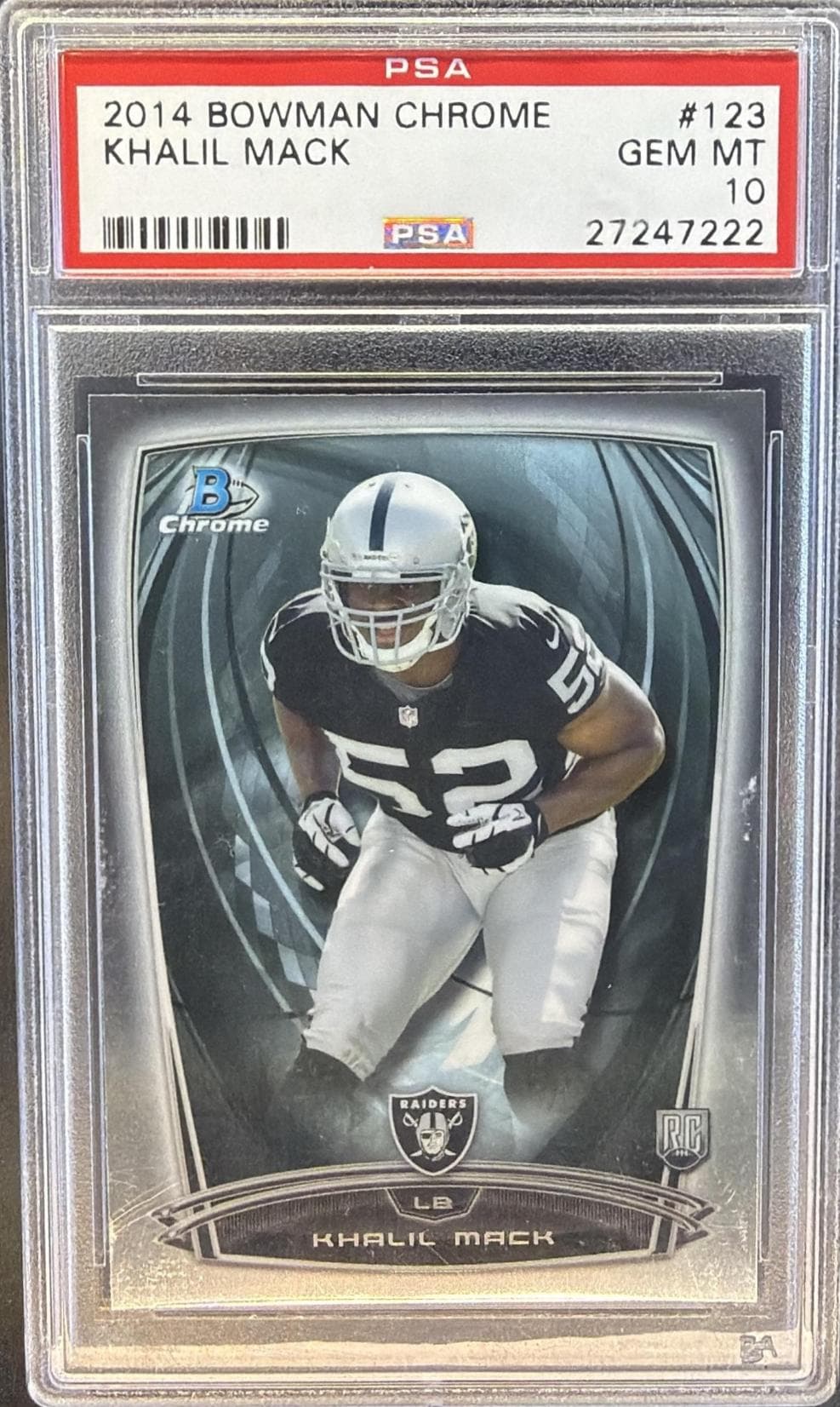 2014 BOWMAN CHROME KHALIL MACK #123 GEM MT 10 27247222