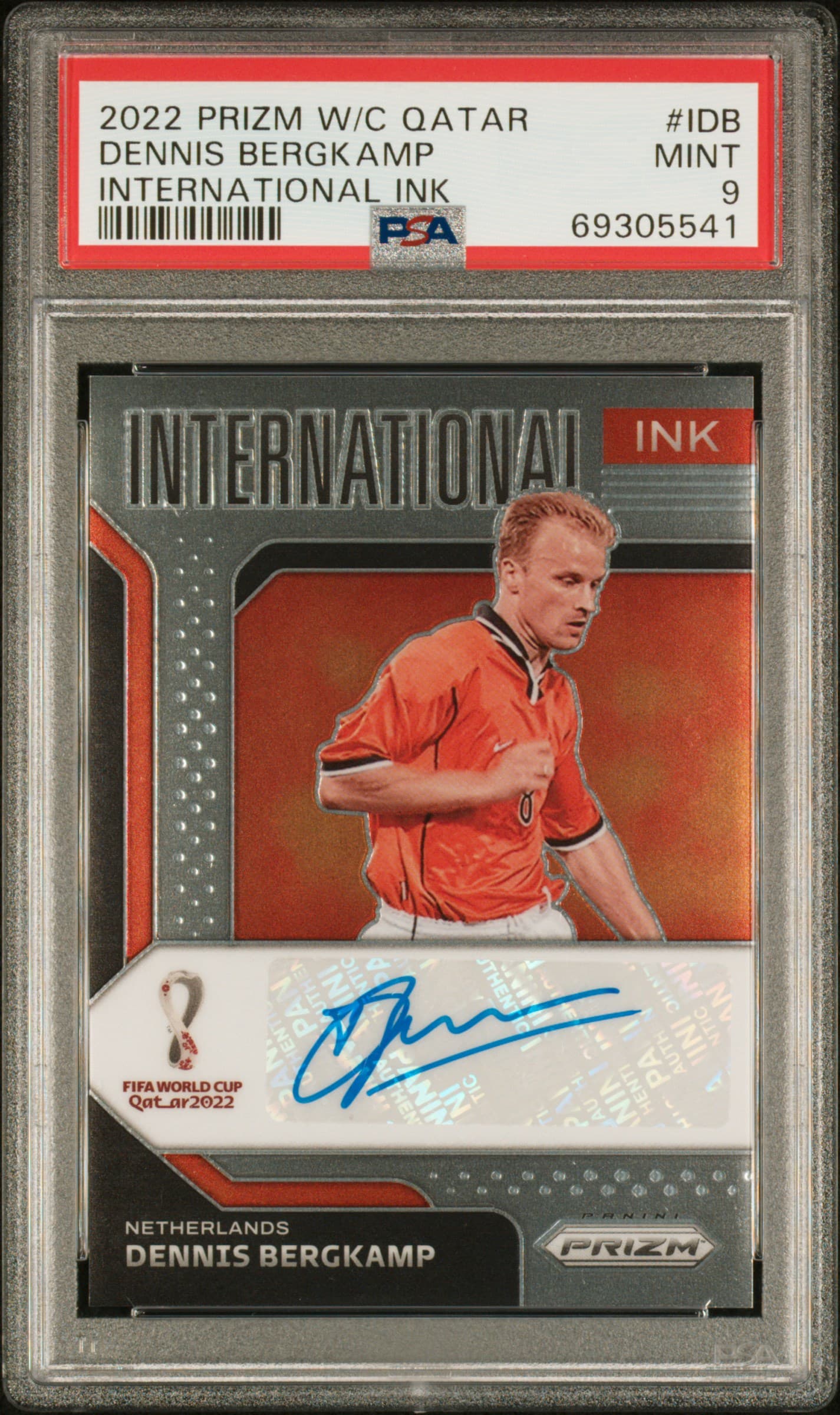 2022 PANINI PRIZM WORLD CUP QATAR INTERNATIONAL INK DENNIS BERGKAMP #IDB INTERNATIONAL INK MINT 9 69305541