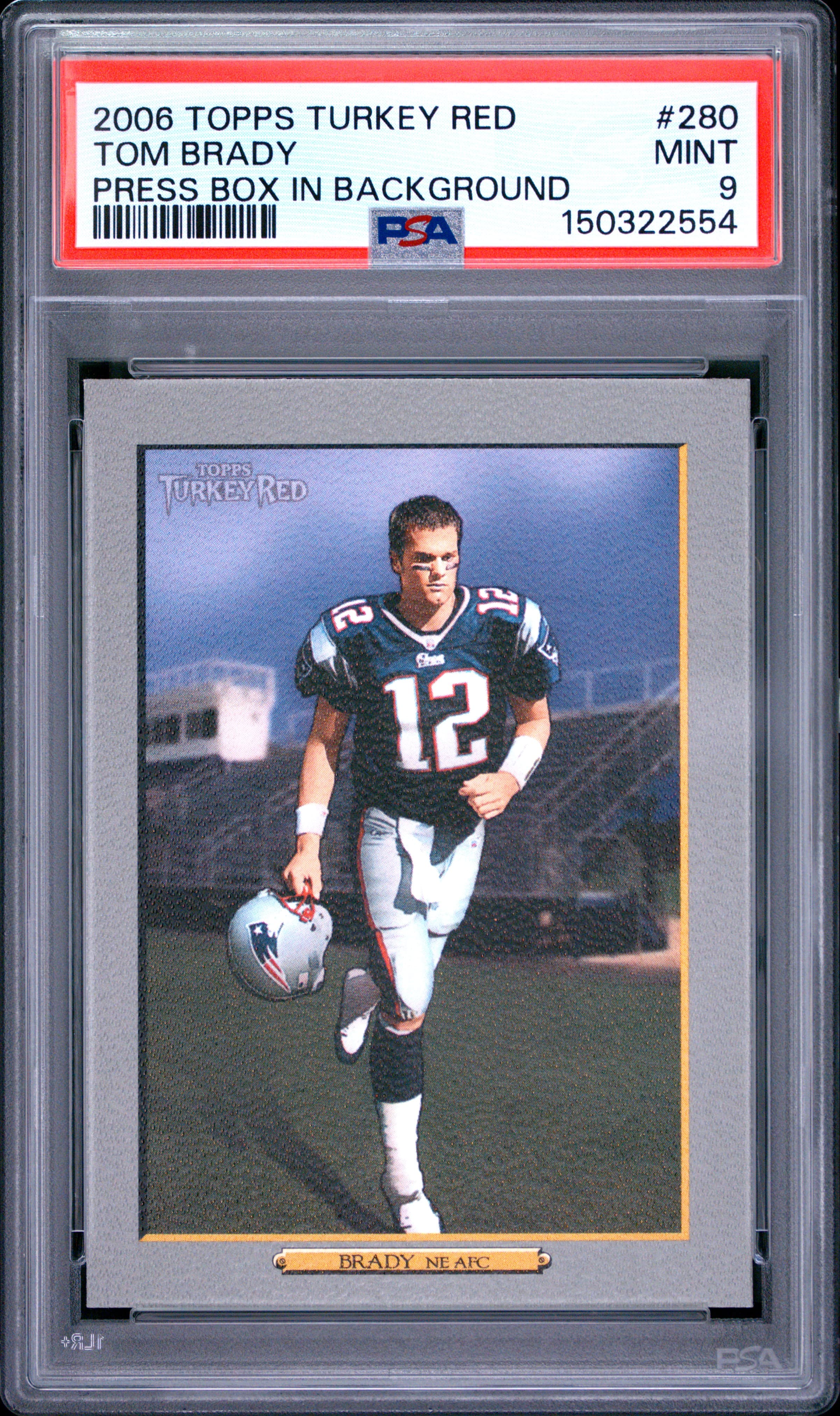 2006 TOPPS TURKEY RED TOM BRADY #280 PRESS BOX IN BACKGROUND MINT 9 150322554