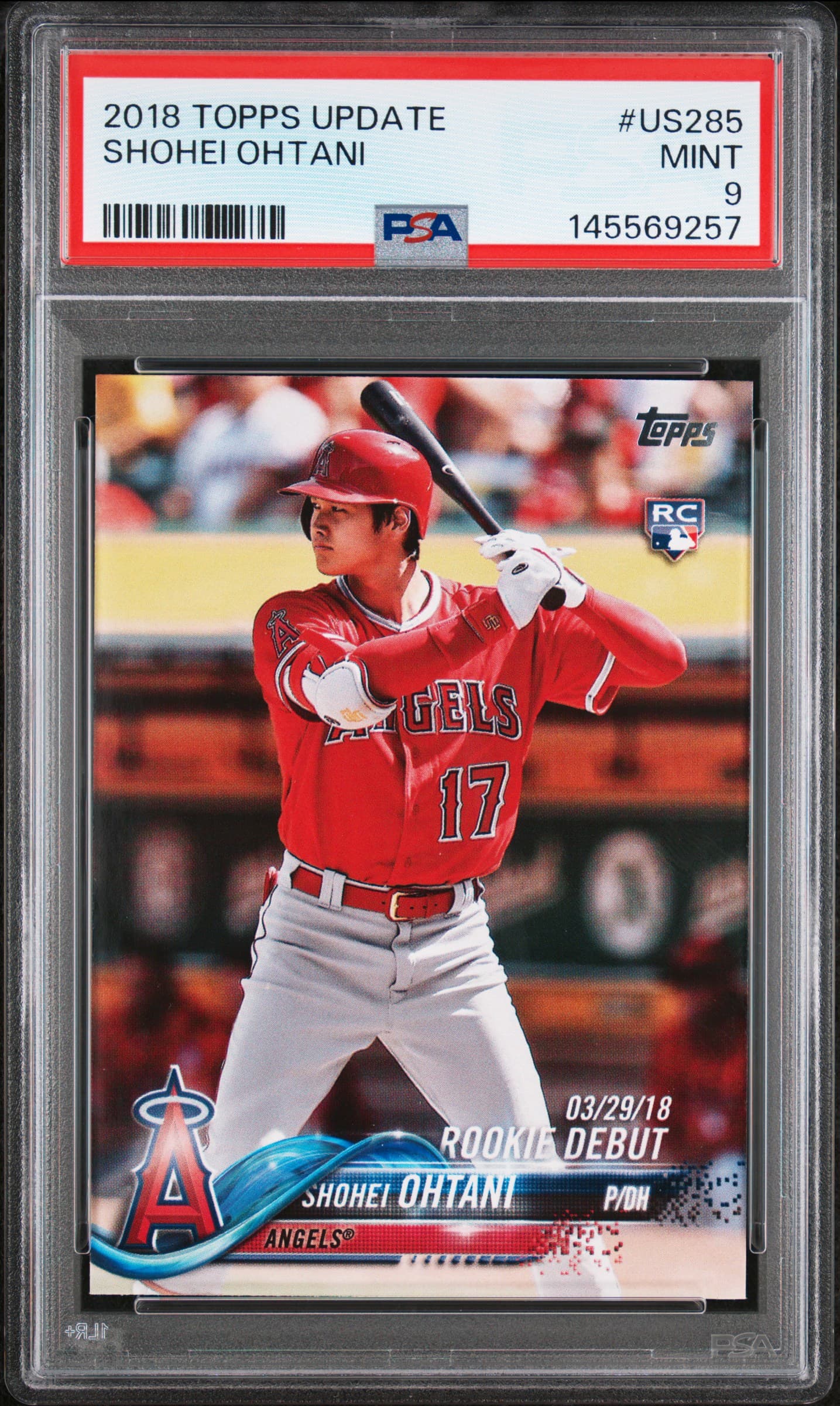 2018 TOPPS UPDATE SHOHEI OHTANI #US285 MINT 9 145569257