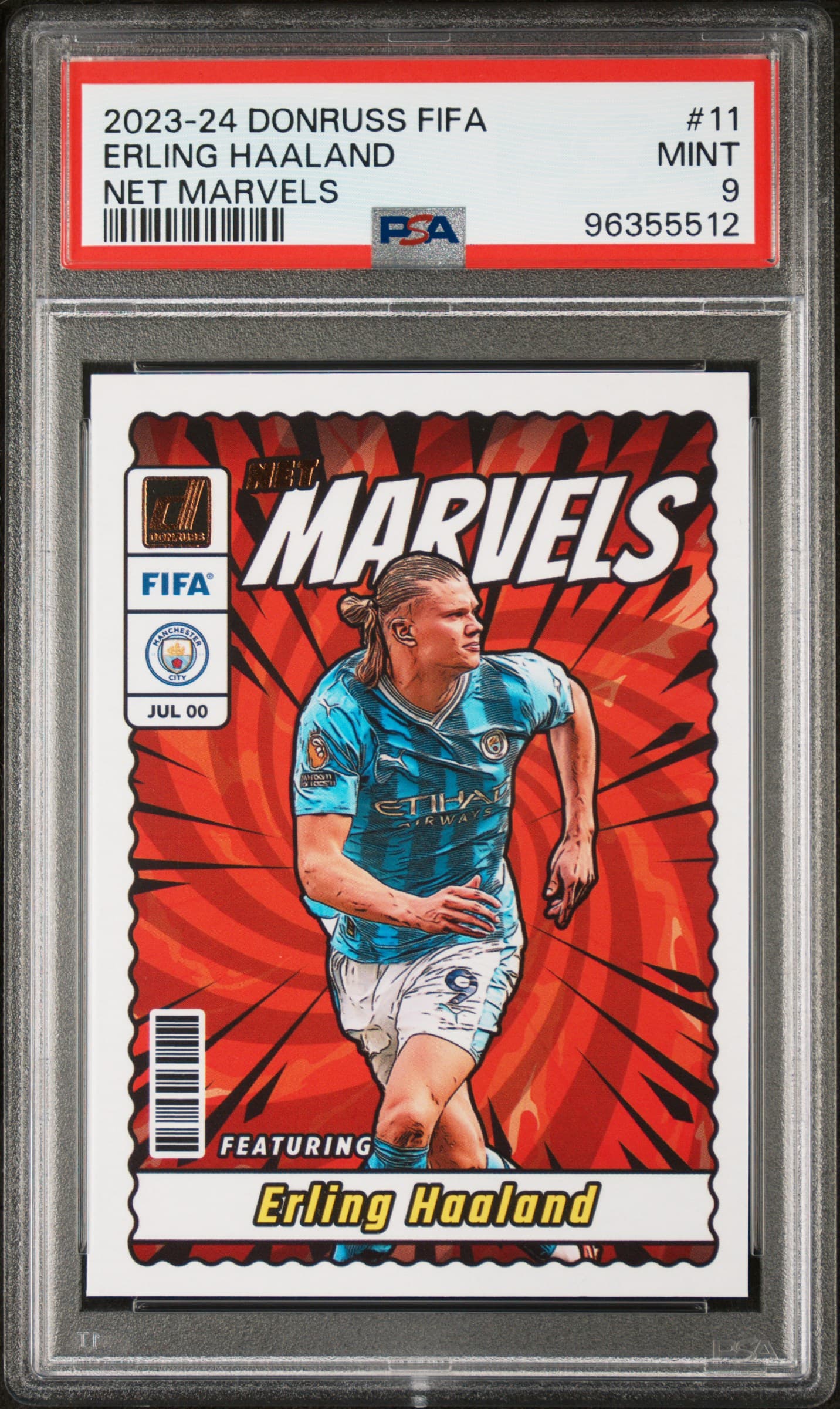 2023-24 PANINI DONRUSS FIFA NET MARVELS ERLING HAALAND #11 MINT 9 96355512