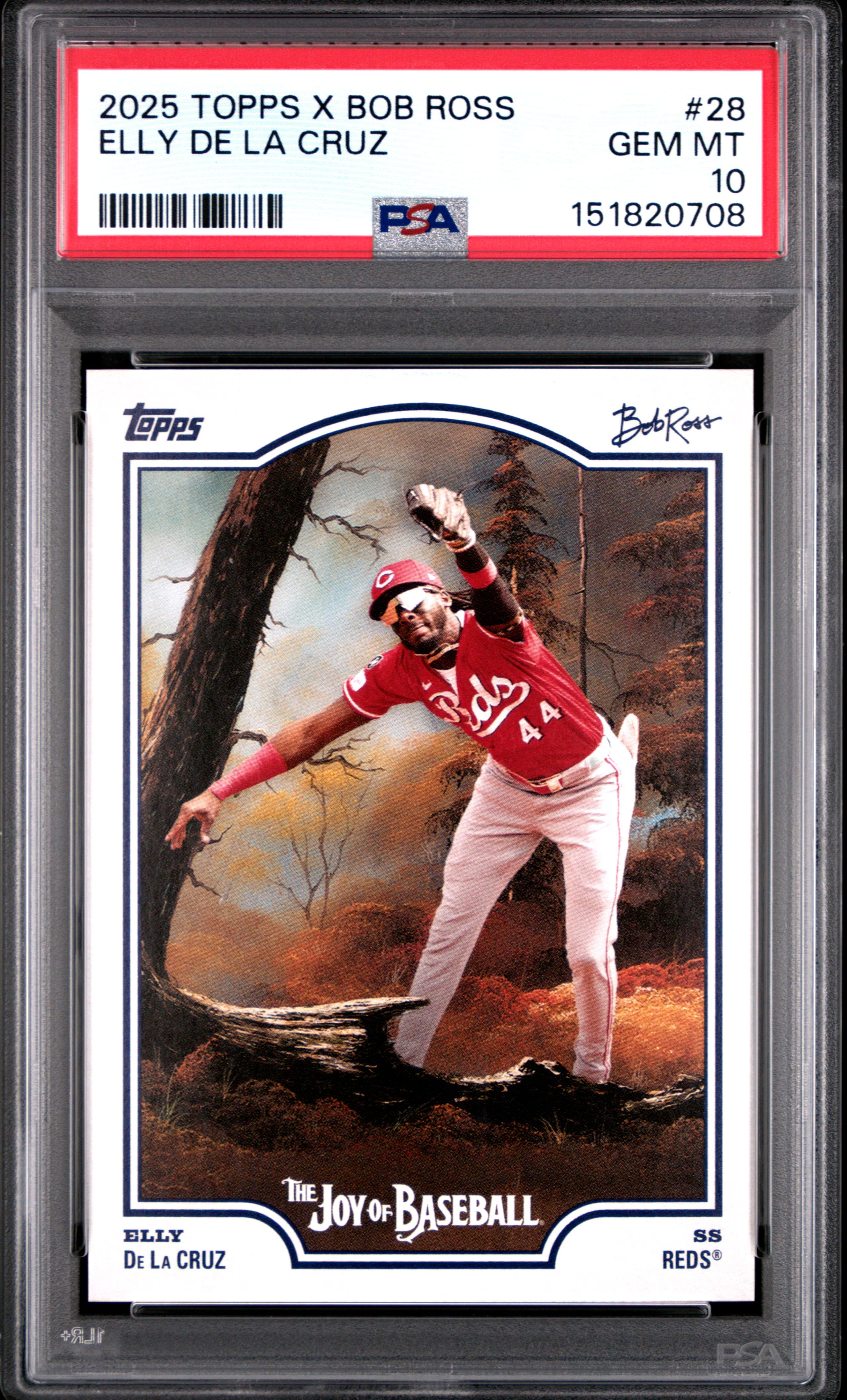 2025 TOPPS X BOB ROSS THE JOY OF BASEBALL ELLY DE LA CRUZ #28 GEM MT 10 151820708
