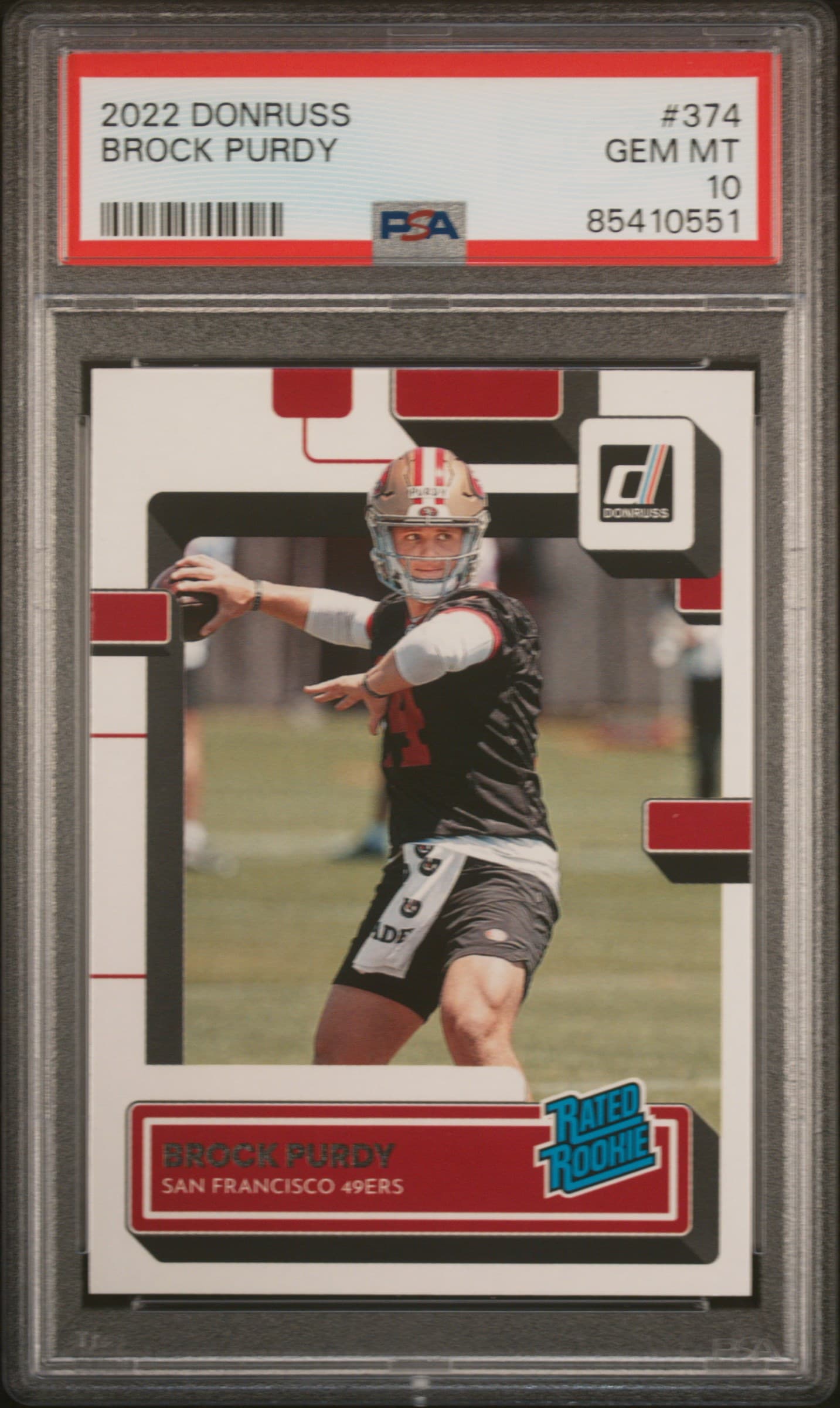 2022 PANINI DONRUSS BROCK PURDY #374 GEM MT 10 85410551