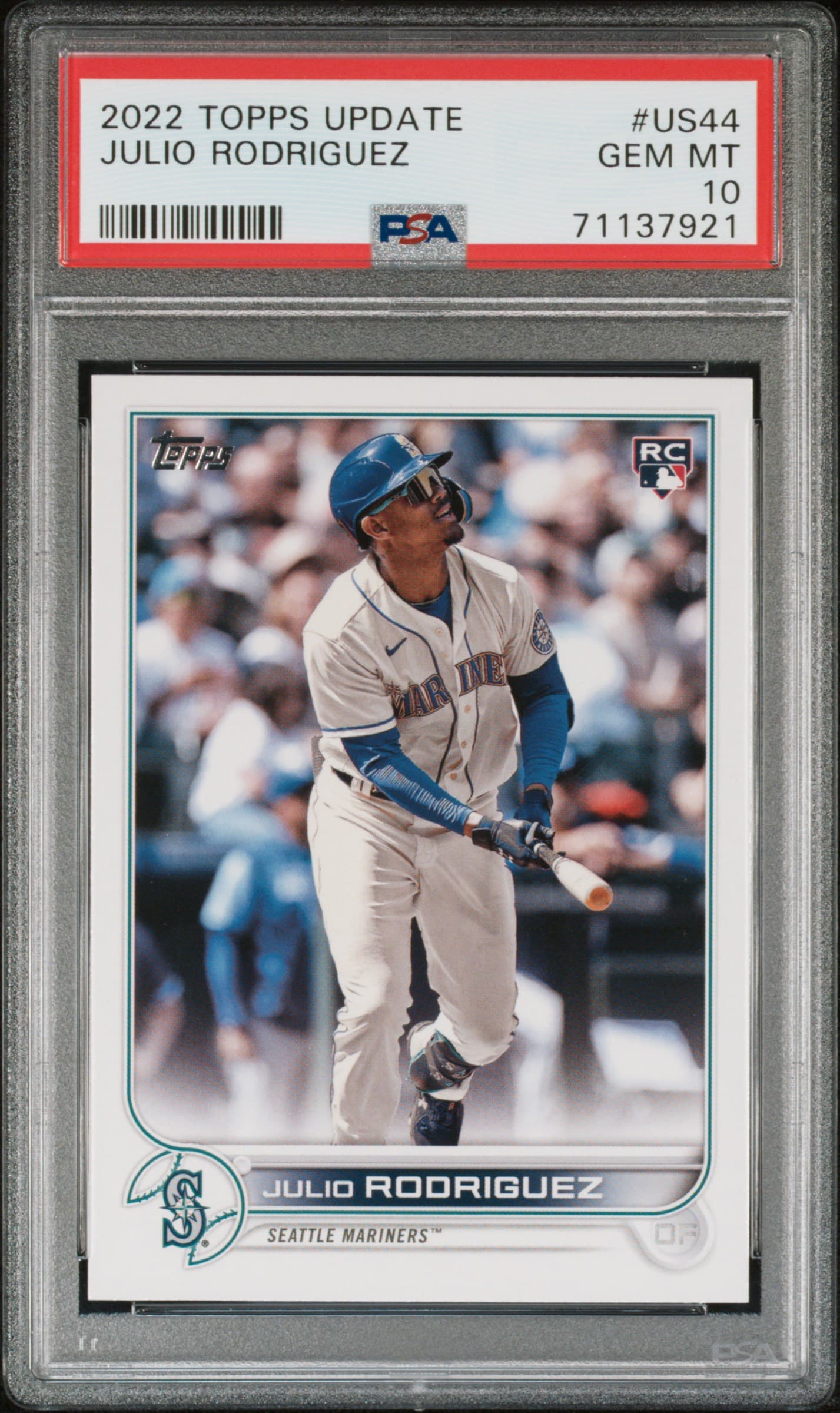 2022 TOPPS UPDATE JULIO RODRIGUEZ #US44 GEM MT 10 71137921