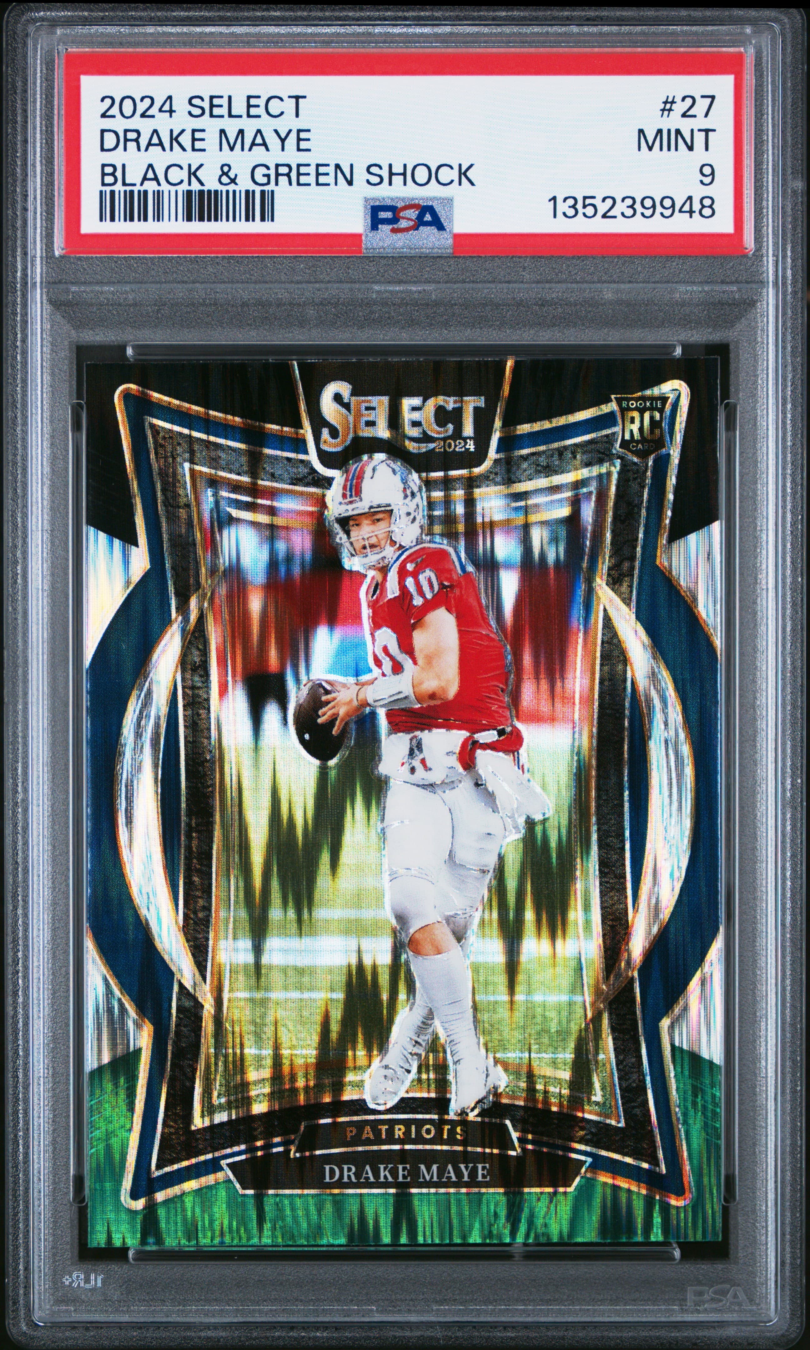 2024 PANINI SELECT DRAKE MAYE #27 BLACK & GREEN SHOCK MINT 9 135239948