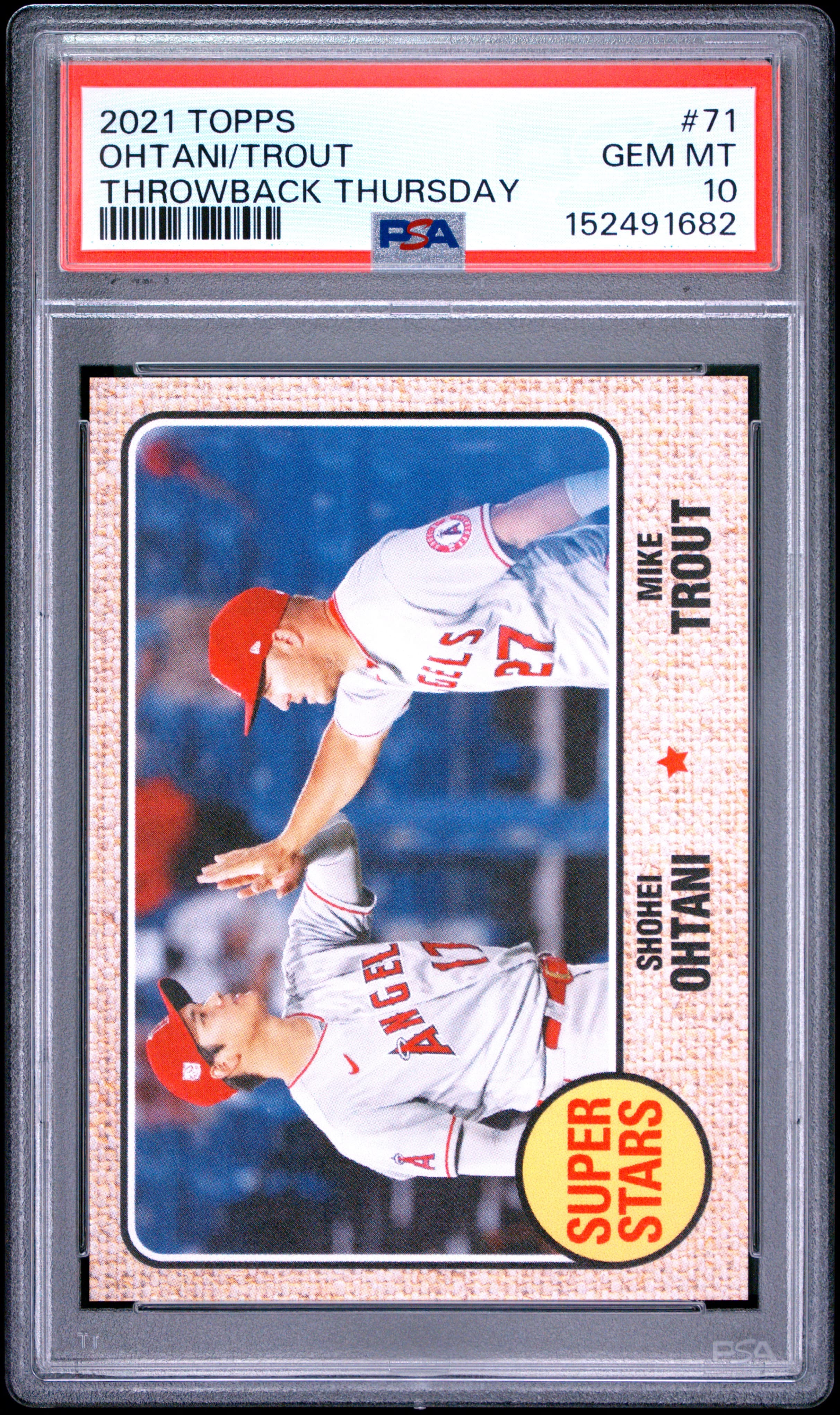 2021 TOPPS THROWBACK THURSDAY OHTANI/TROUT #71 THROWBACK THURSDAY GEM MT 10 152491682