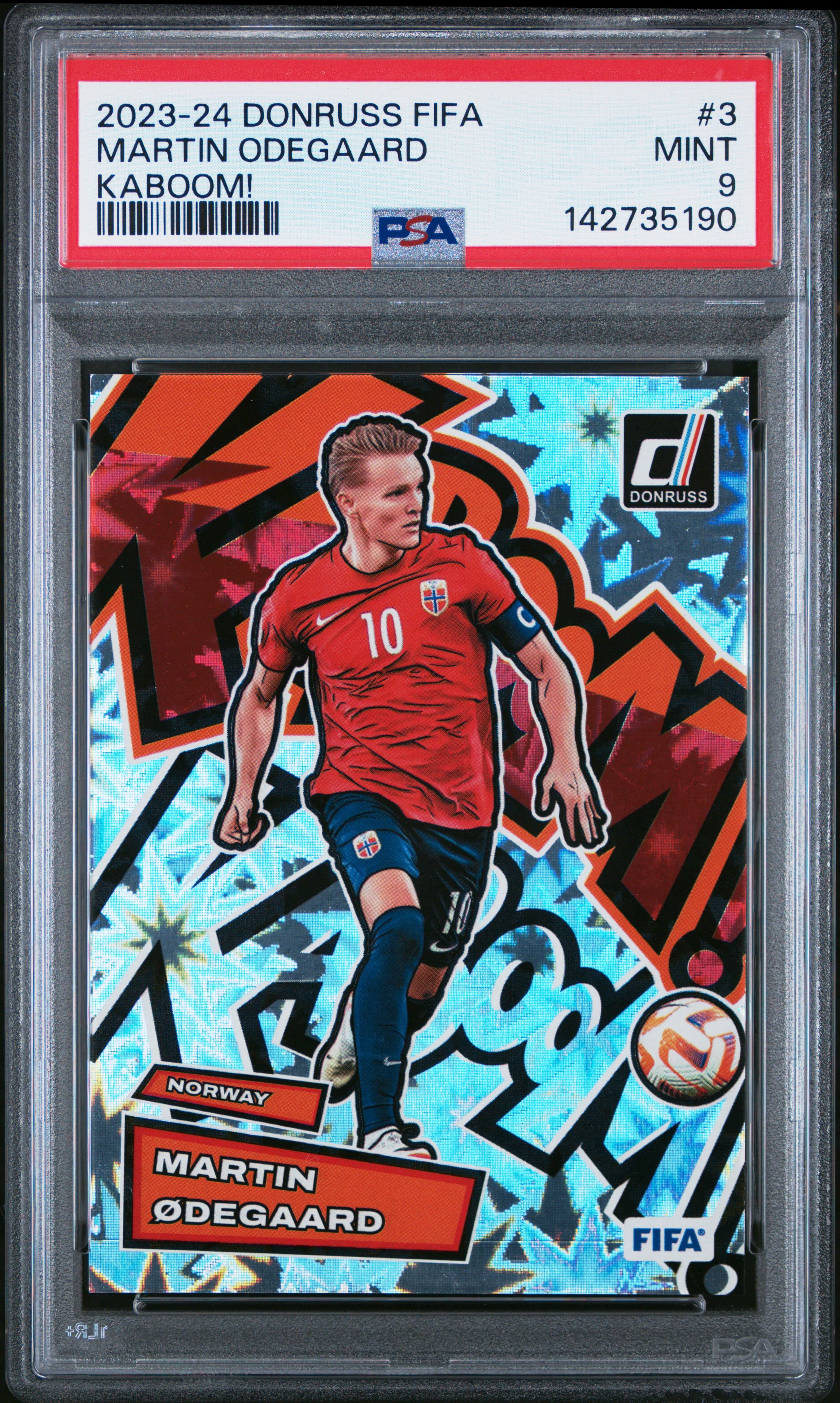 2023-24 PANINI DONRUSS FIFA KABOOM! MARTIN ODEGAARD #3 MINT 9 142735190