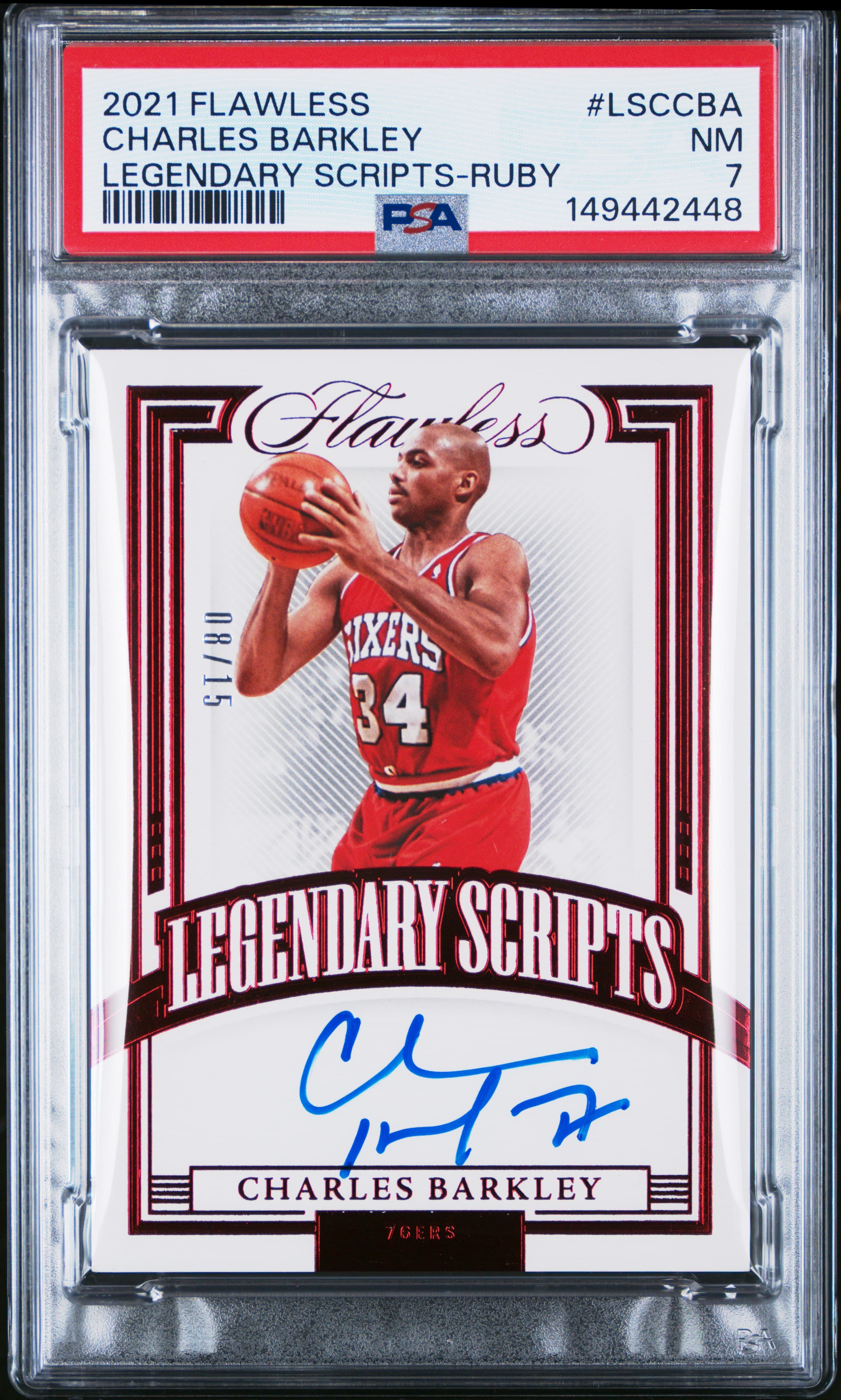 2021 PANINI FLAWLESS LEGENDARY SCRIPTS CHARLES BARKLEY #LSCCBA LEGENDARY SCRIPTS-RUBY NM 7 149442448