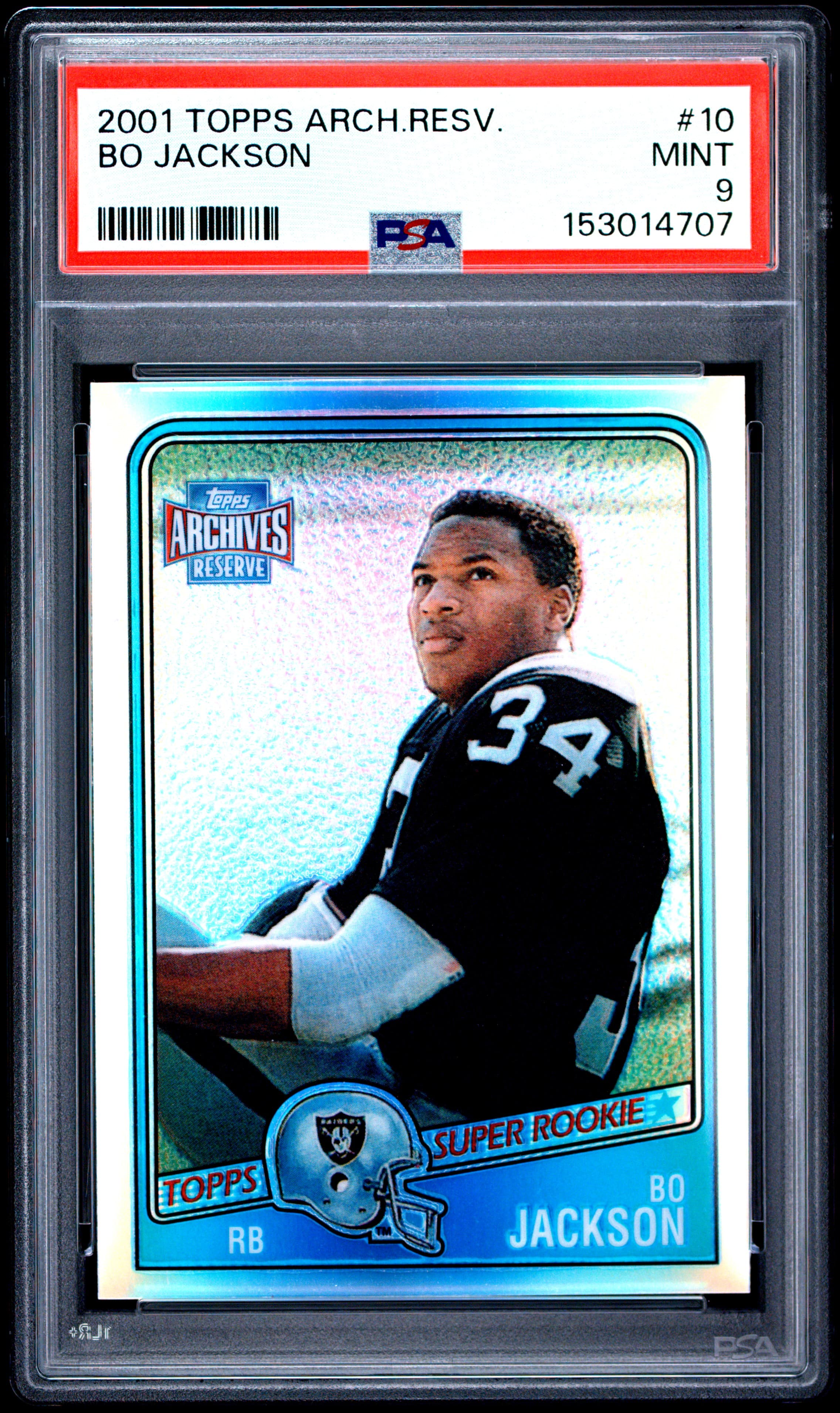 2001 TOPPS ARCHIVES RESERVE BO JACKSON #10 MINT 9 153014707