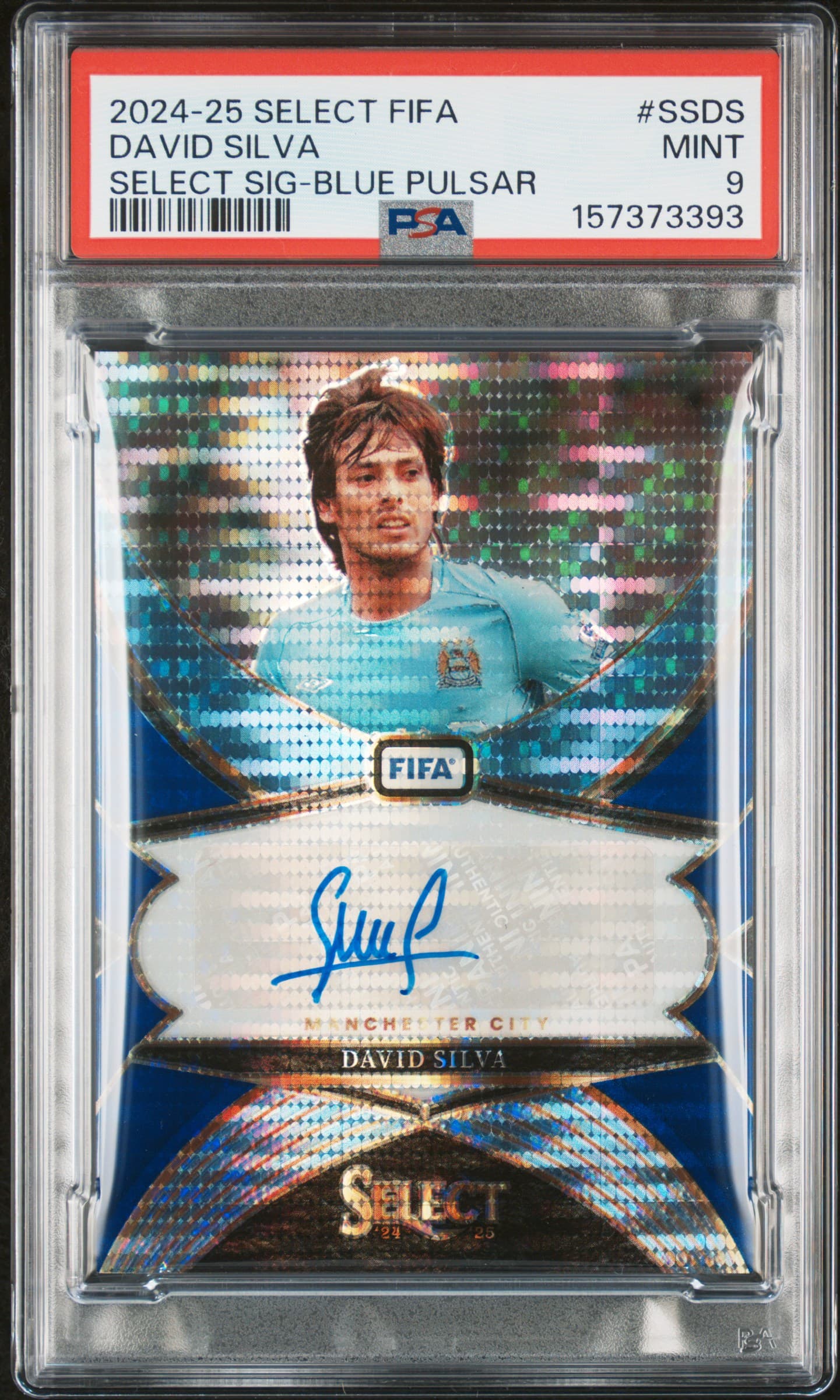 2024-25 PANINI SELECT FIFA SELECT SIGNATURES DAVID SILVA #SSDS SELECT SIG-BLUE PULSAR MINT 9 157373393