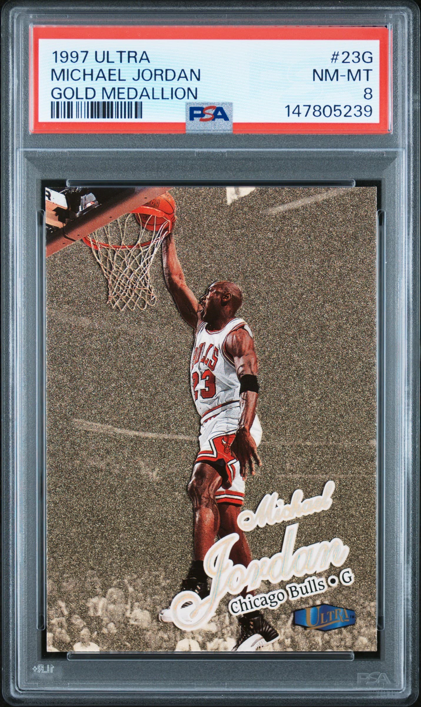 1997 ULTRA MICHAEL JORDAN #23G GOLD MEDALLION NM-MT 8 147805239