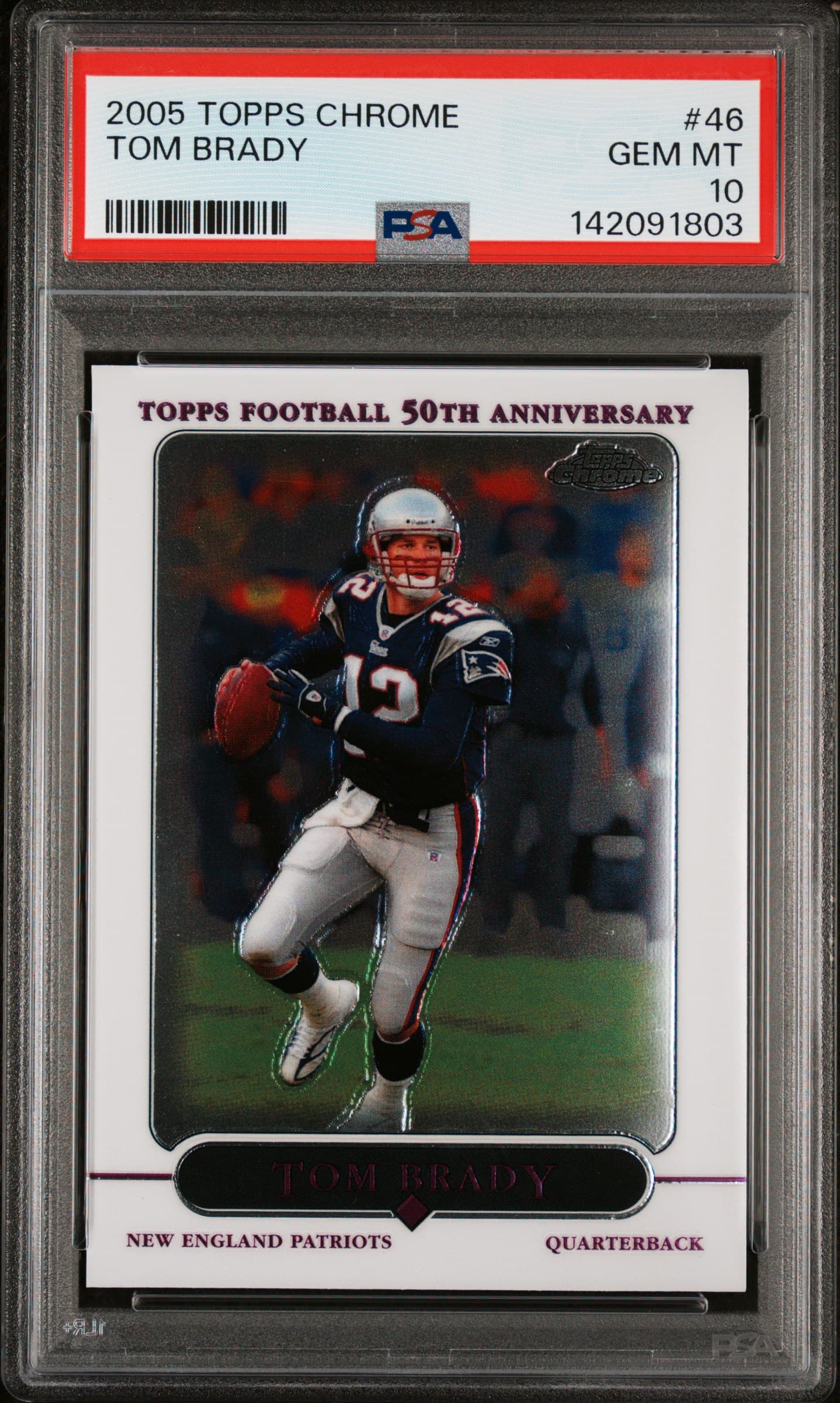 2005 TOPPS CHROME TOM BRADY #46 GEM MT 10 142091803