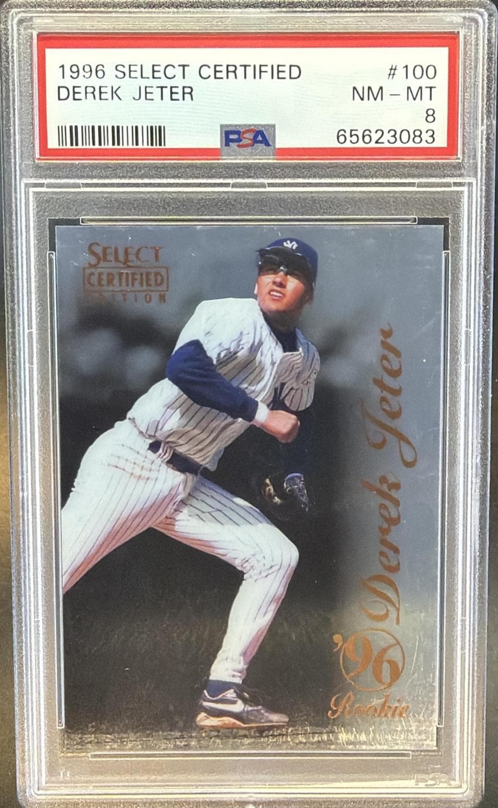 1996 SELECT CERTIFIED DEREK JETER #100 NM-MT 8 65623083