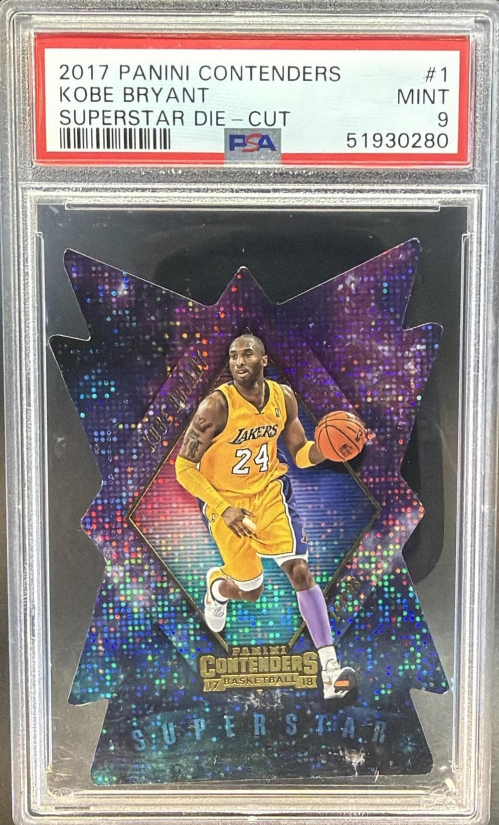 2017 Contenders Superstar Die Cut Kobe Bryant Psa 9