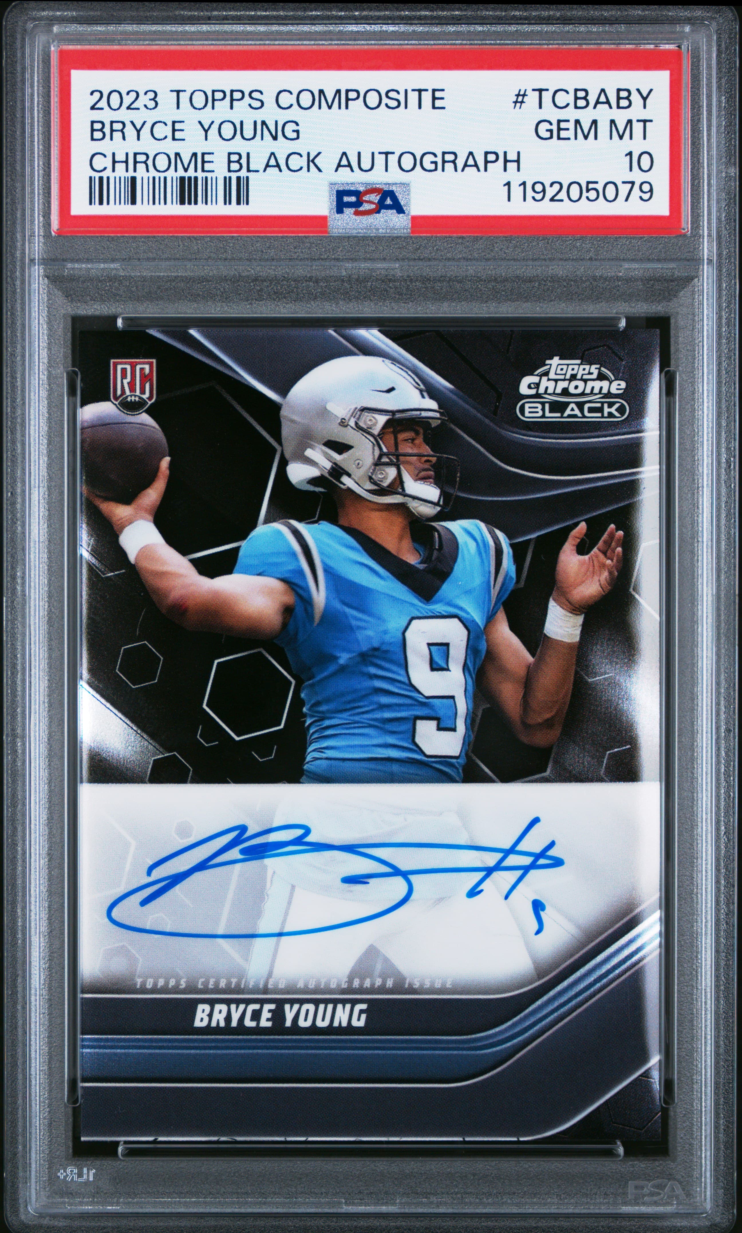 2023 TOPPS COMPOSITE TOPPS CHROME BLACK AUTOGRAPHS BRYCE YOUNG #TCBABY GEM MT 10 119205079