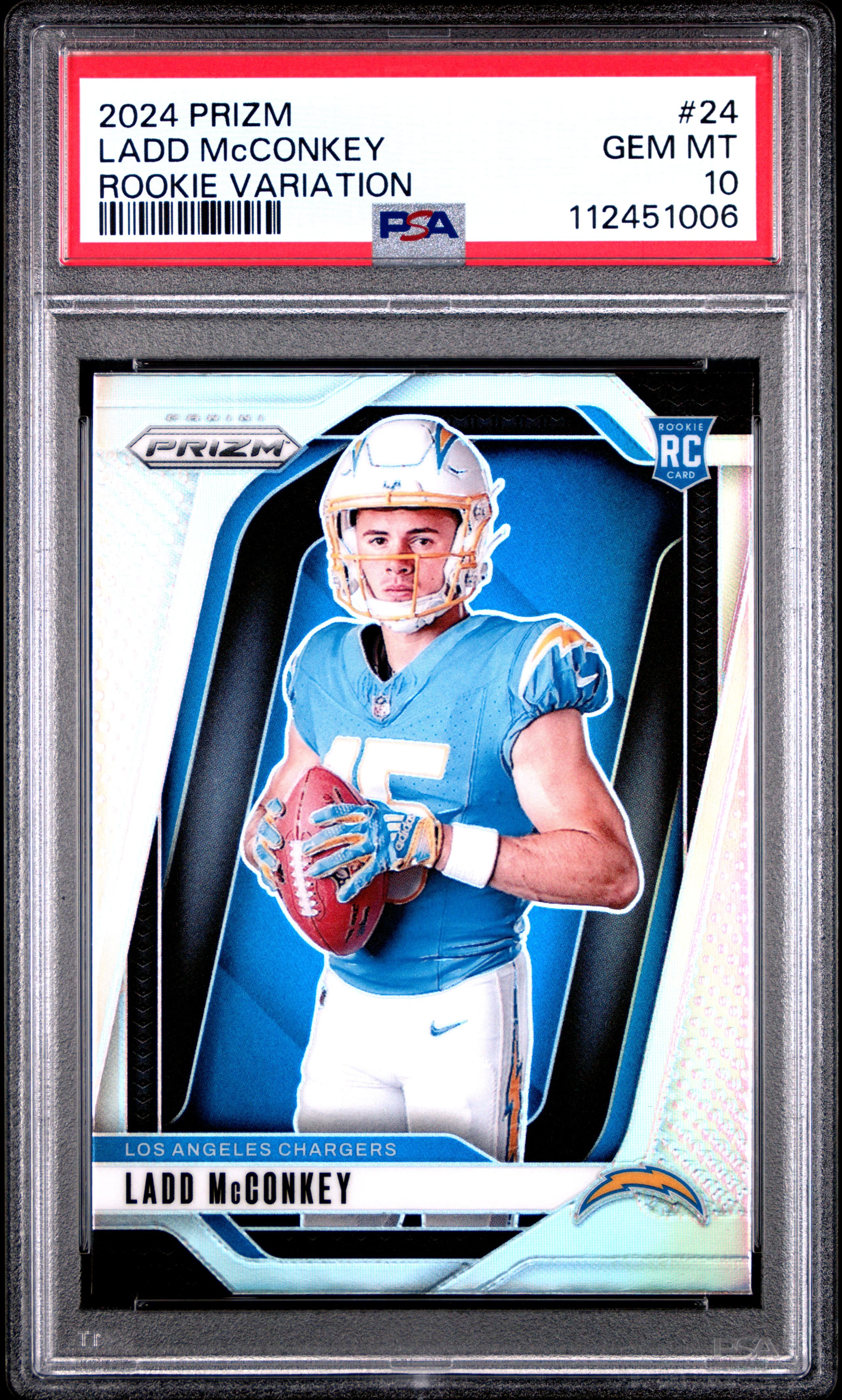 2024 PANINI PRIZM ROOKIE VARIATION LADD McCONKEY #24 GEM MT 10 112451006