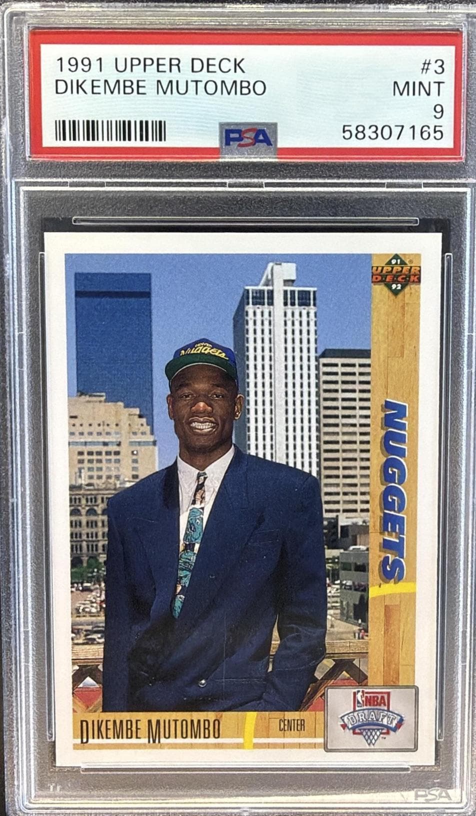 1991 UPPER DECK DIKEMBE MUTOMBO #3 MINT 9 58307165