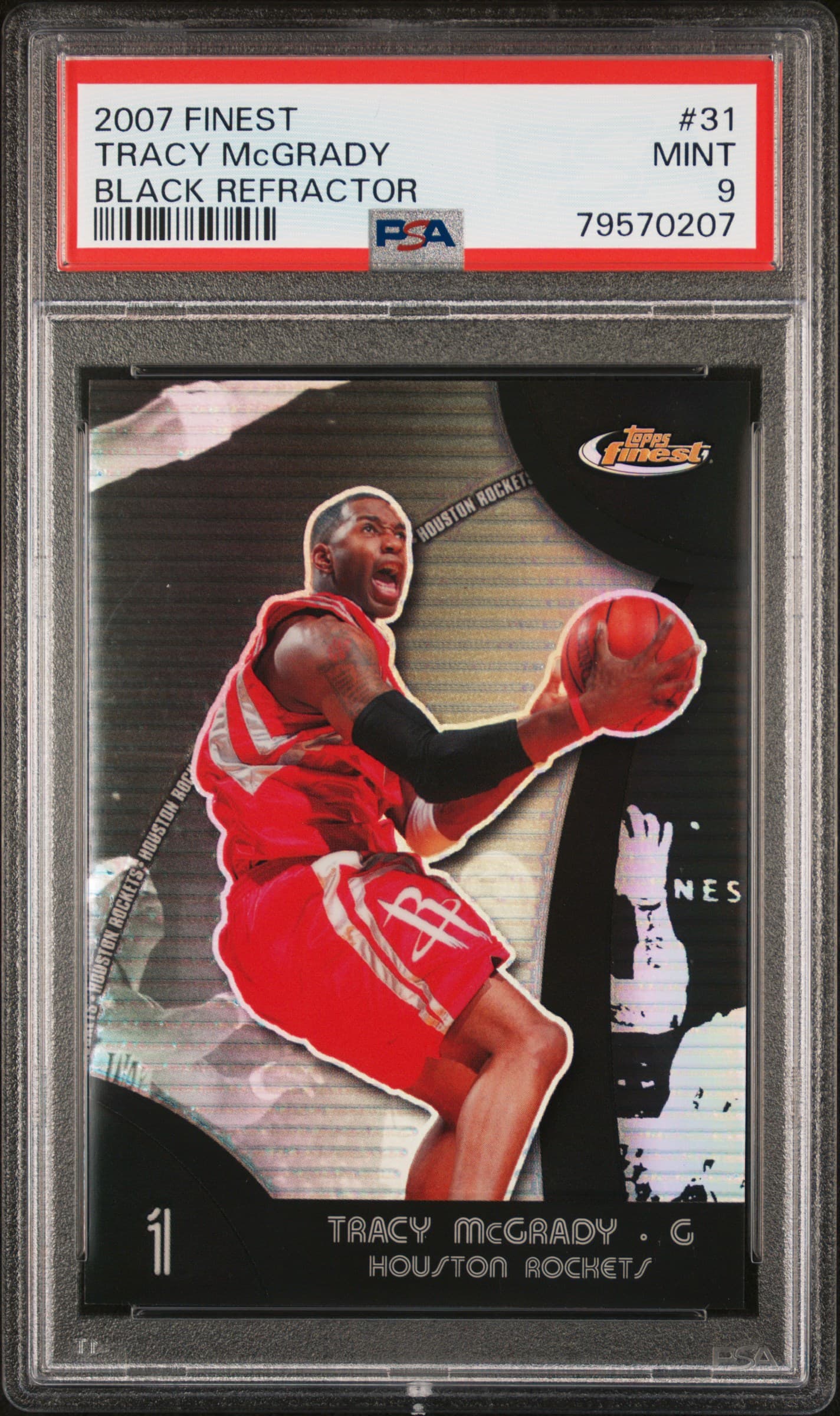 2007 FINEST TRACY McGRADY #31 BLACK REFRACTOR MINT 9 79570207