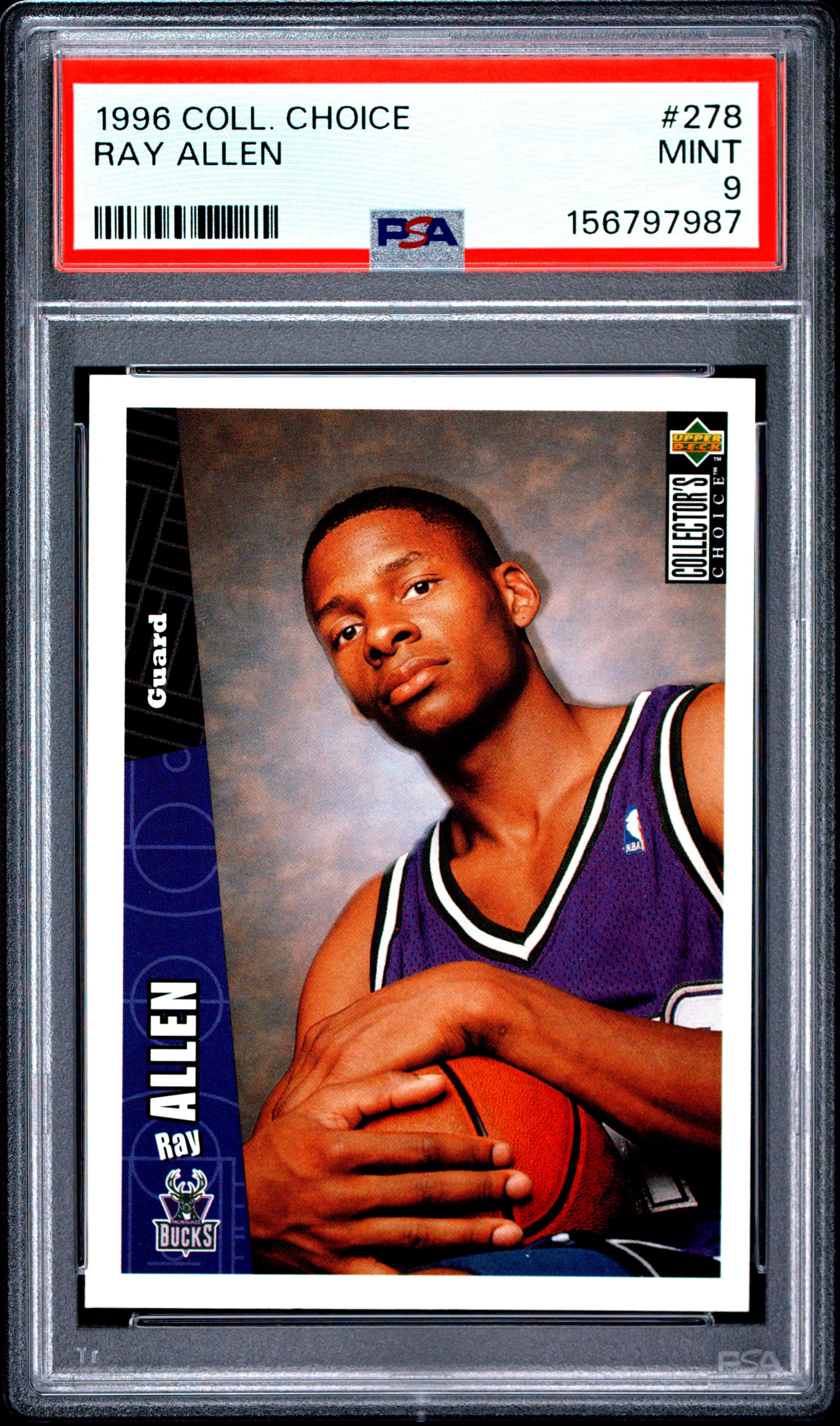 1996 COLLECTOR'S CHOICE RAY ALLEN #278 MINT 9 156797987