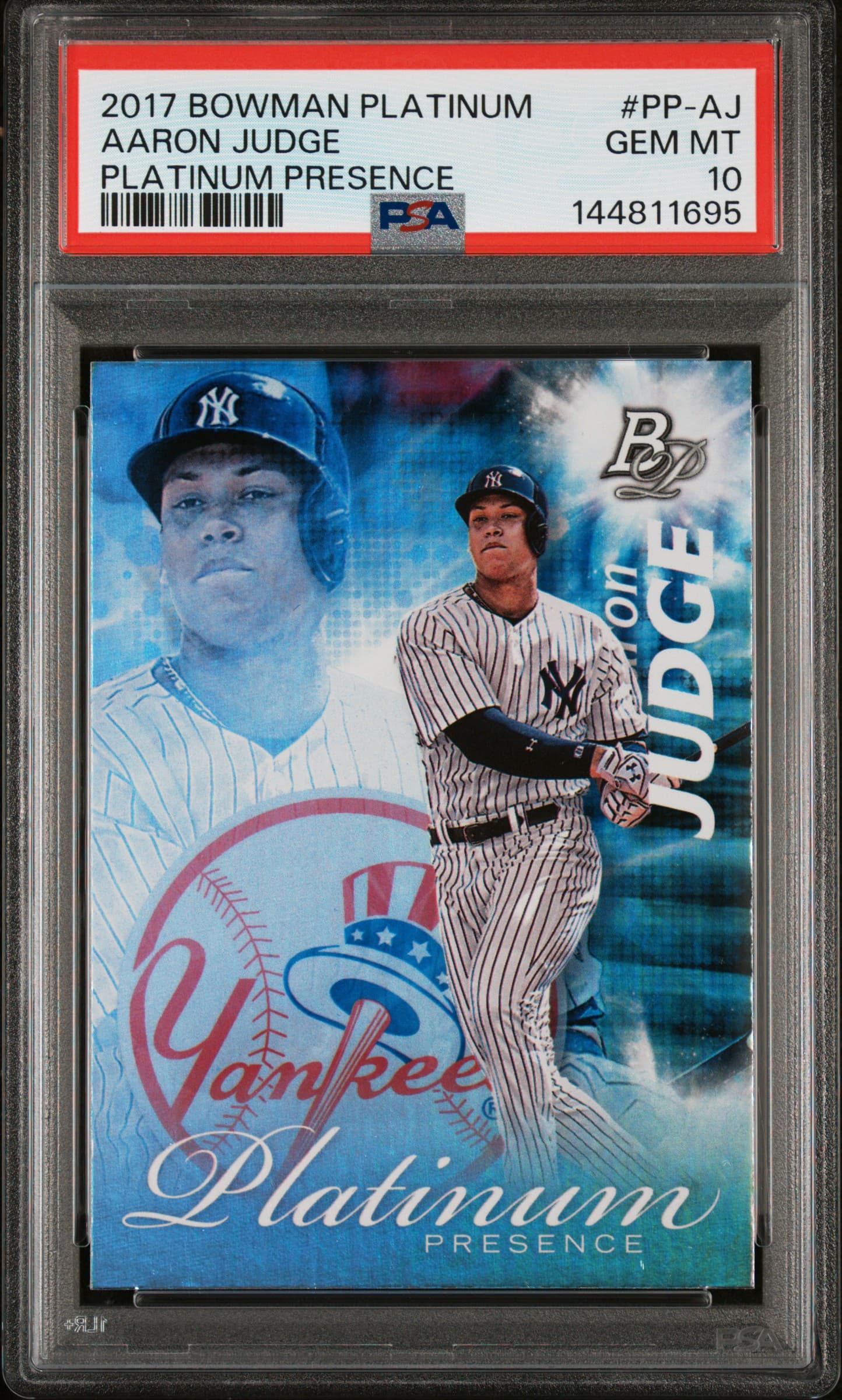 2017 BOWMAN PLATINUM PLATINUM PRESENCE AARON JUDGE #PP-AJ PLATINUM PRESENCE GEM MT 10 144811695