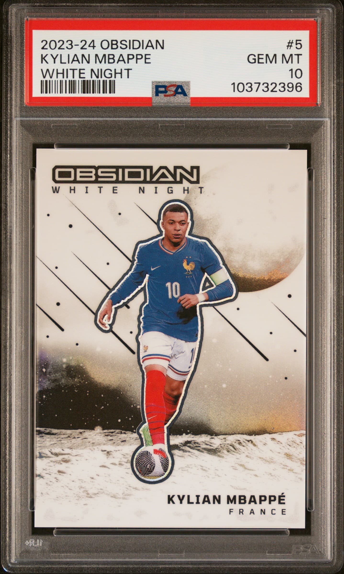 2023 PANINI OBSIDIAN WHITE NIGHT KYLIAN MBAPPE #5 GEM MT 10 103732396