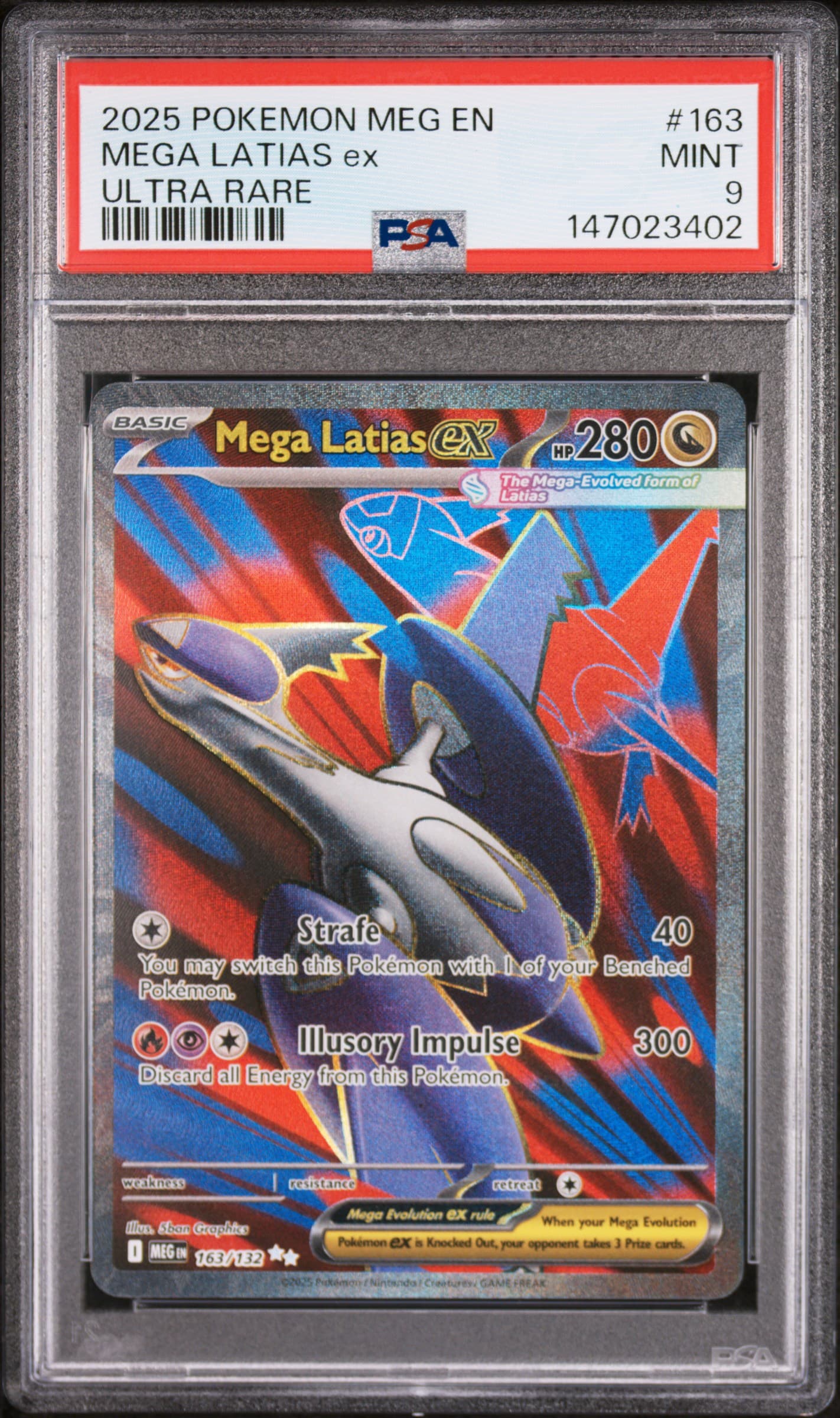 2025 POKEMON MEG EN-MEGA EVOLUTION MEGA LATIAS ex #163 ULTRA RARE MINT 9 147023402