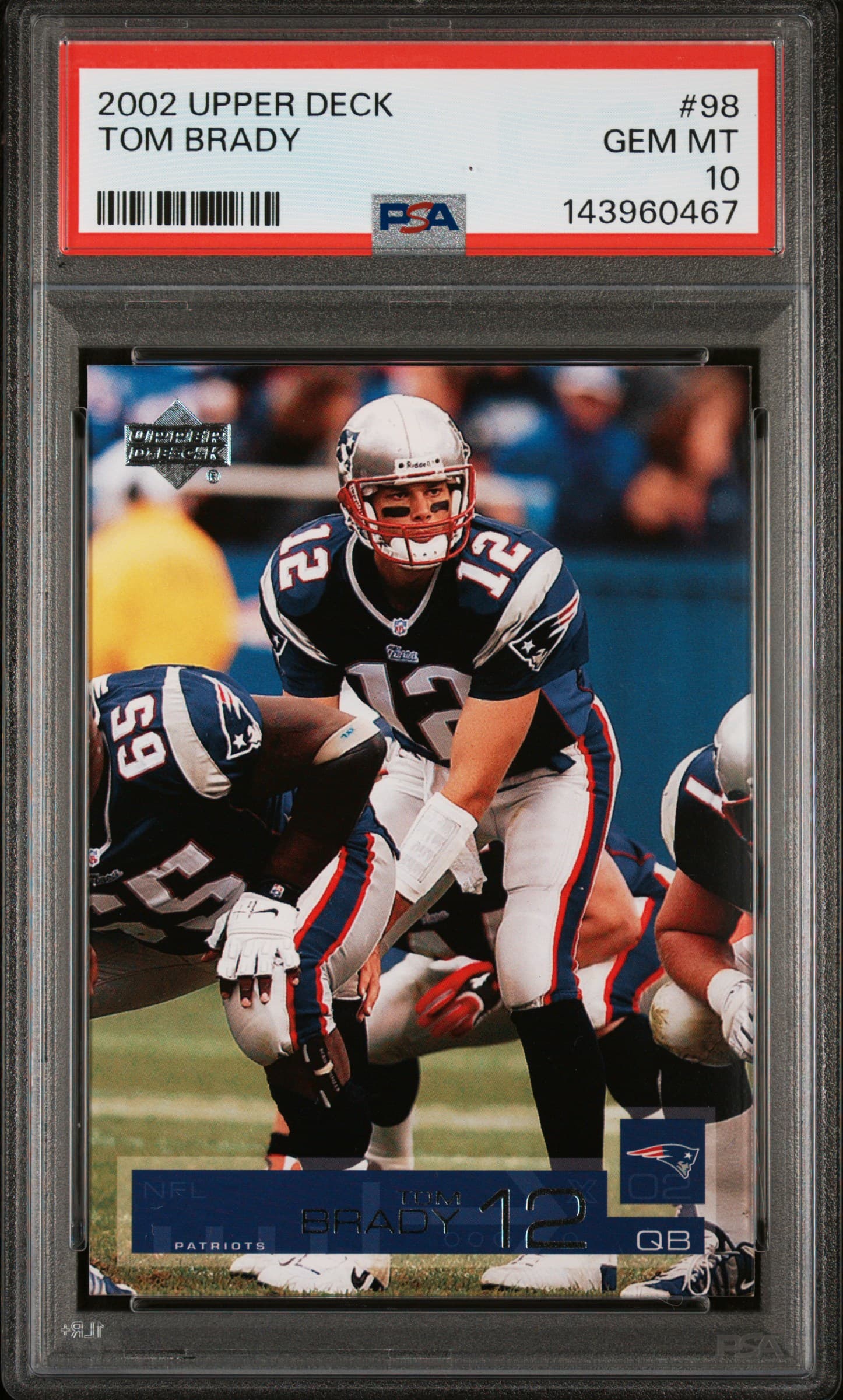 2002 UPPER DECK TOM BRADY #98 GEM MT 10 143960467