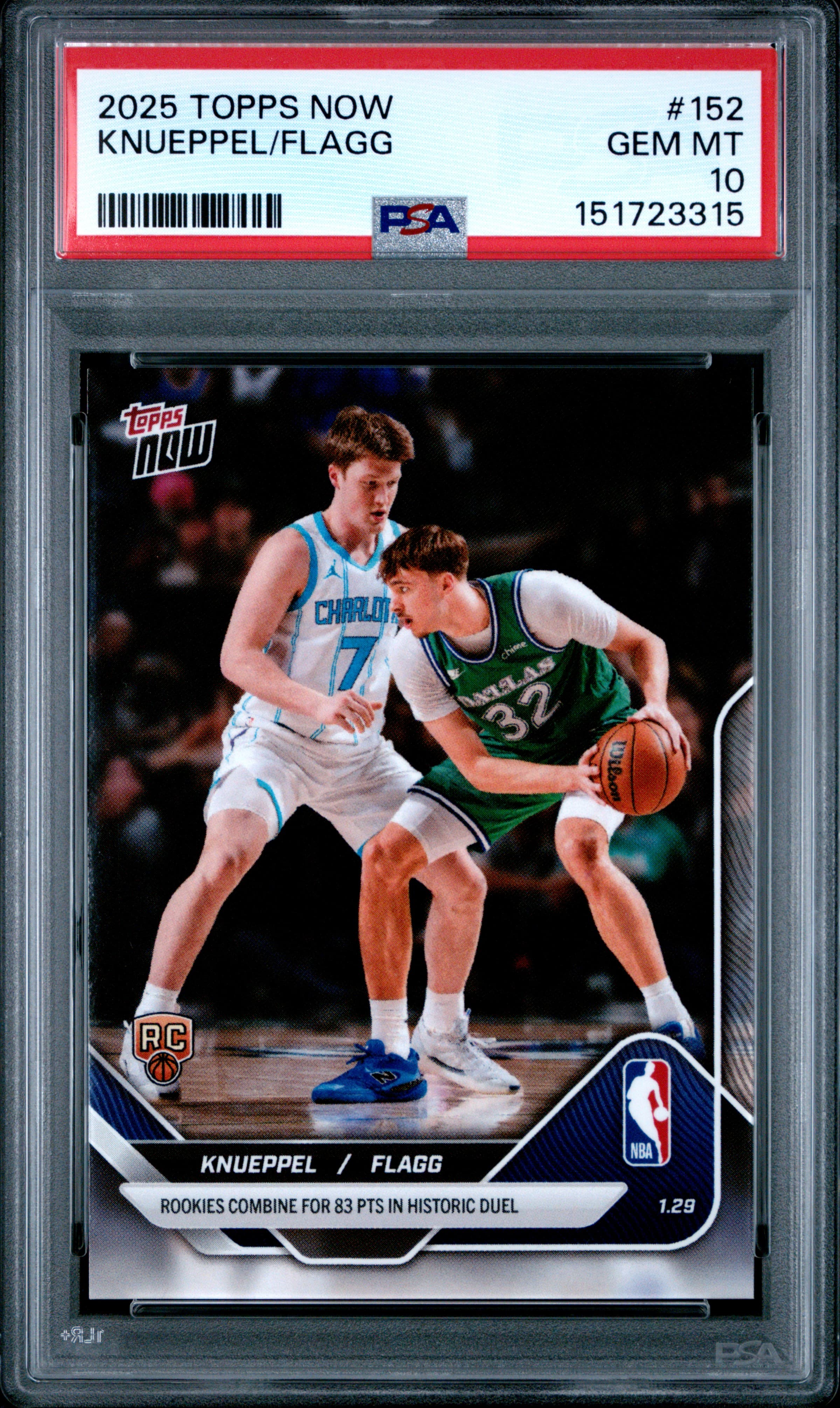 2025 TOPPS NOW KNUEPPEL/FLAGG #152 GEM MT 10 151723315