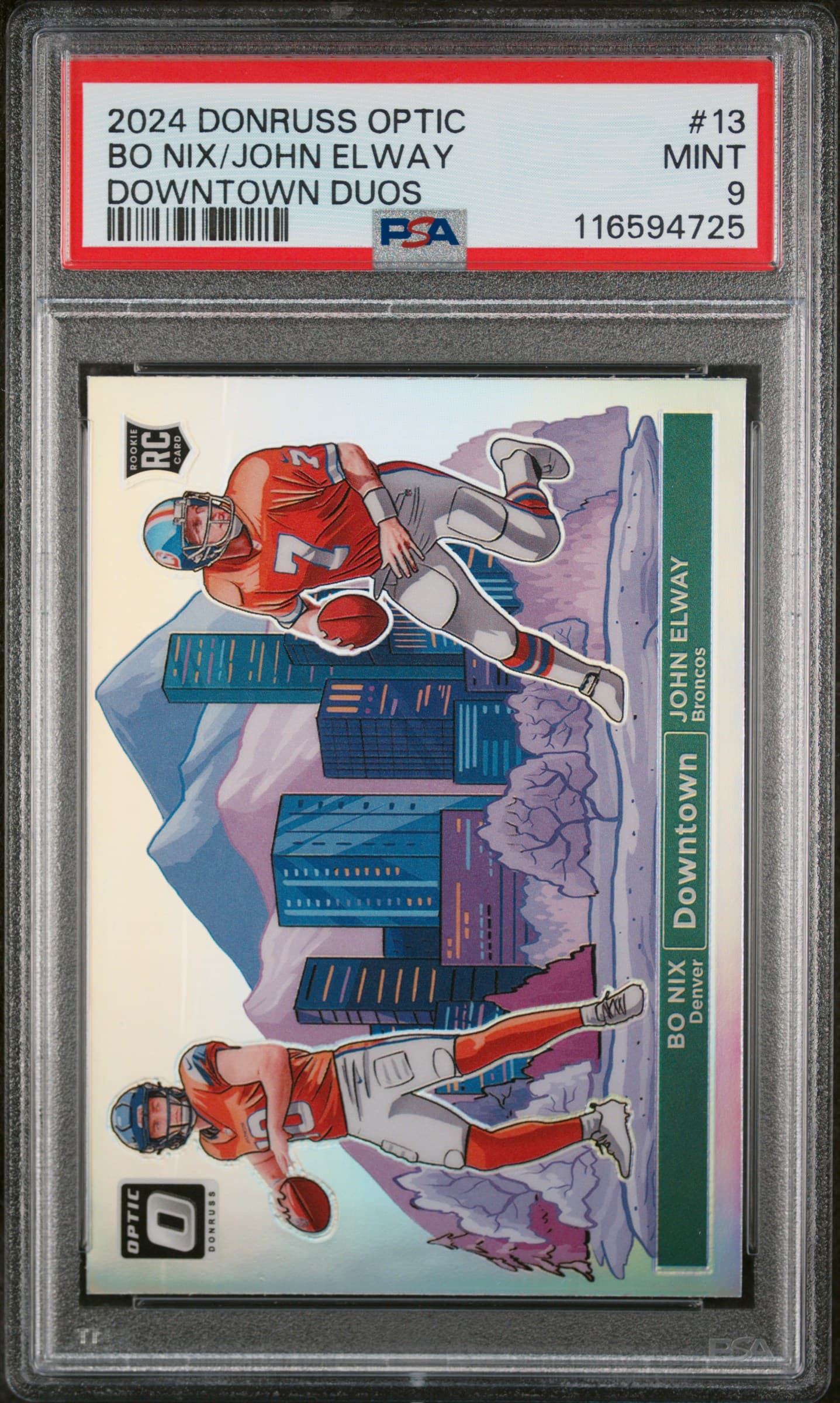 2024 PANINI DONRUSS OPTIC DOWNTOWN DUOS BO NIX/JOHN ELWAY #13 MINT 9 116594725