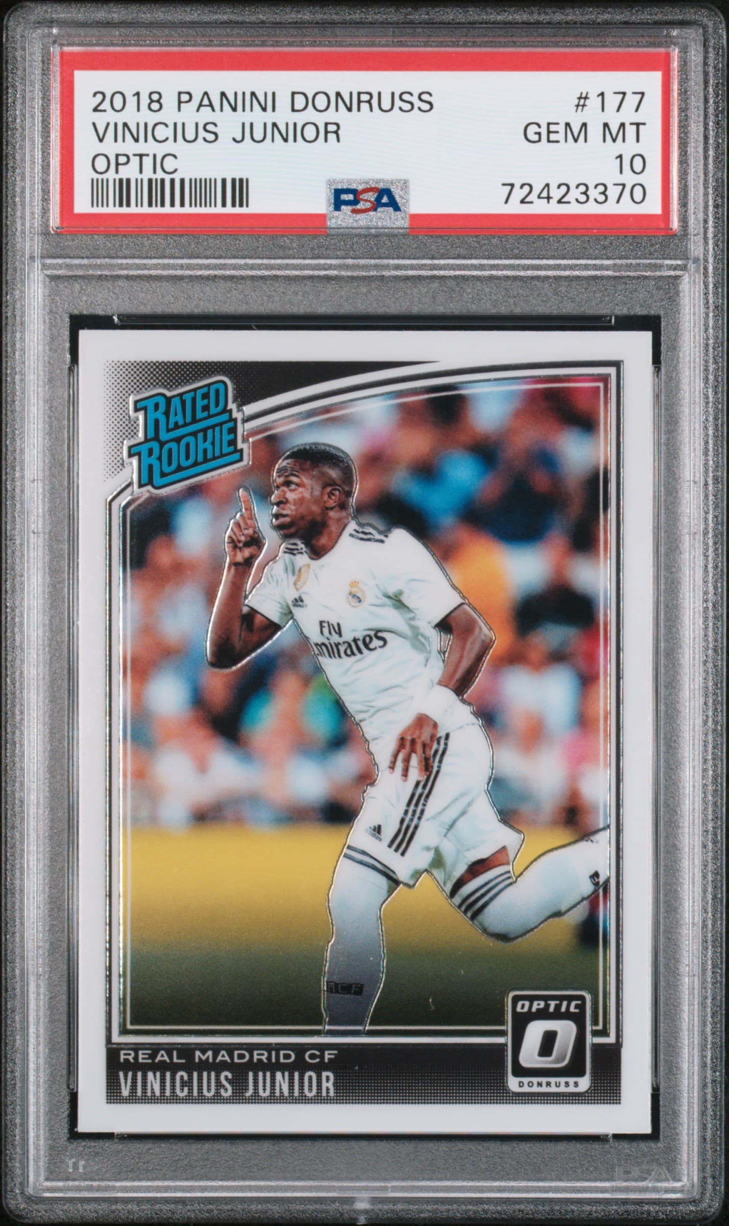 2018 PANINI DONRUSS VINICIUS JUNIOR #177 OPTIC GEM MT 10 72423370