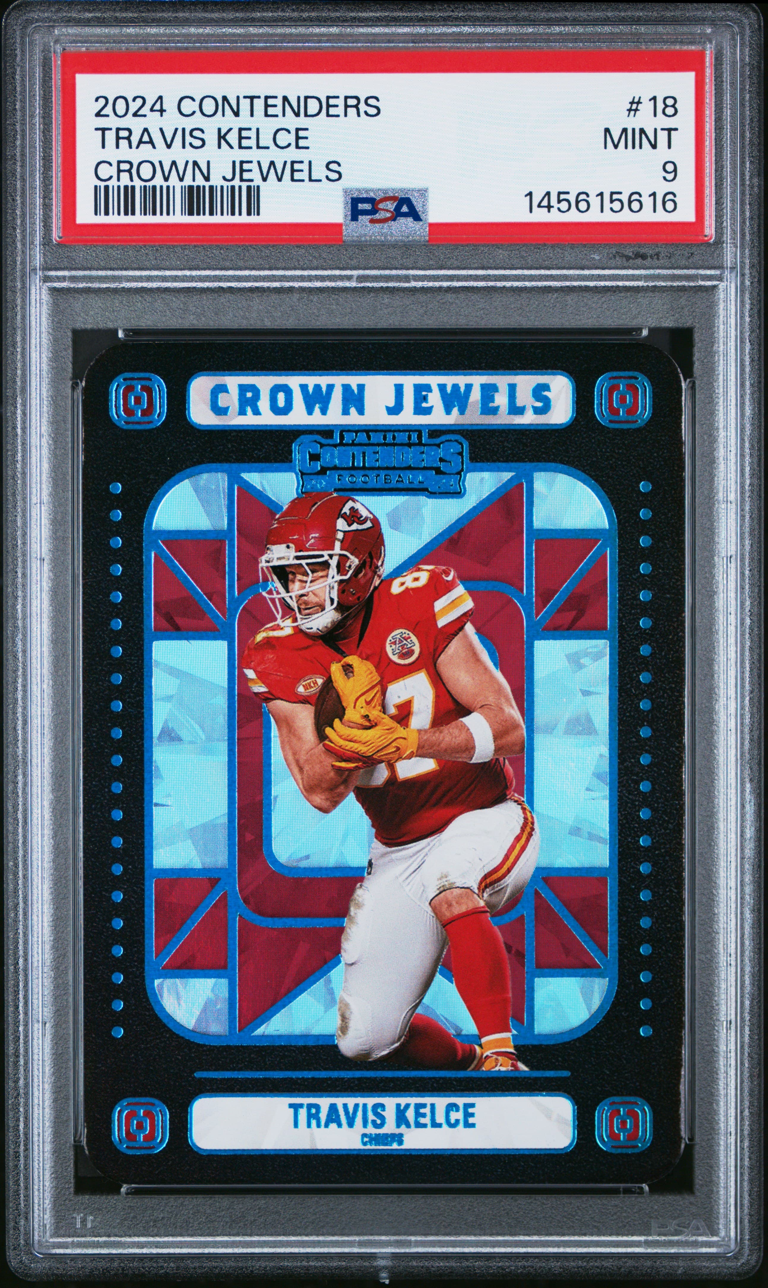 2024 PANINI CONTENDERS CROWN JEWELS TRAVIS KELCE #18 MINT 9 145615616