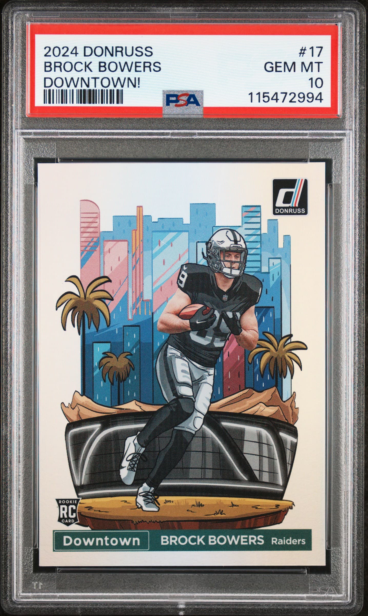 2024 PANINI DONRUSS DOWNTOWN! BROCK BOWERS #17 GEM MT 10 115472994