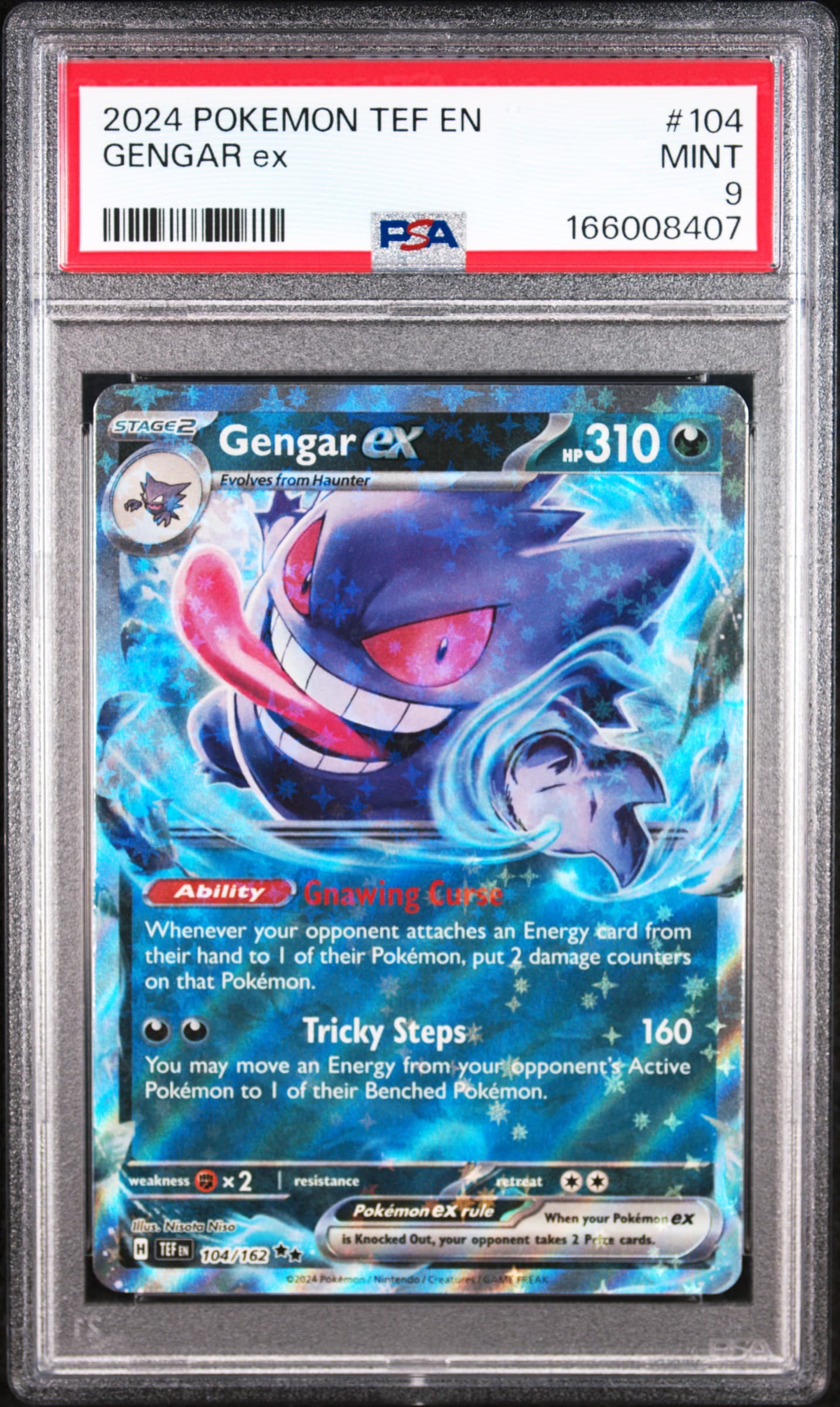 2024 POKEMON TEF EN-TEMPORAL FORCES GENGAR ex #104 MINT 9 166008407