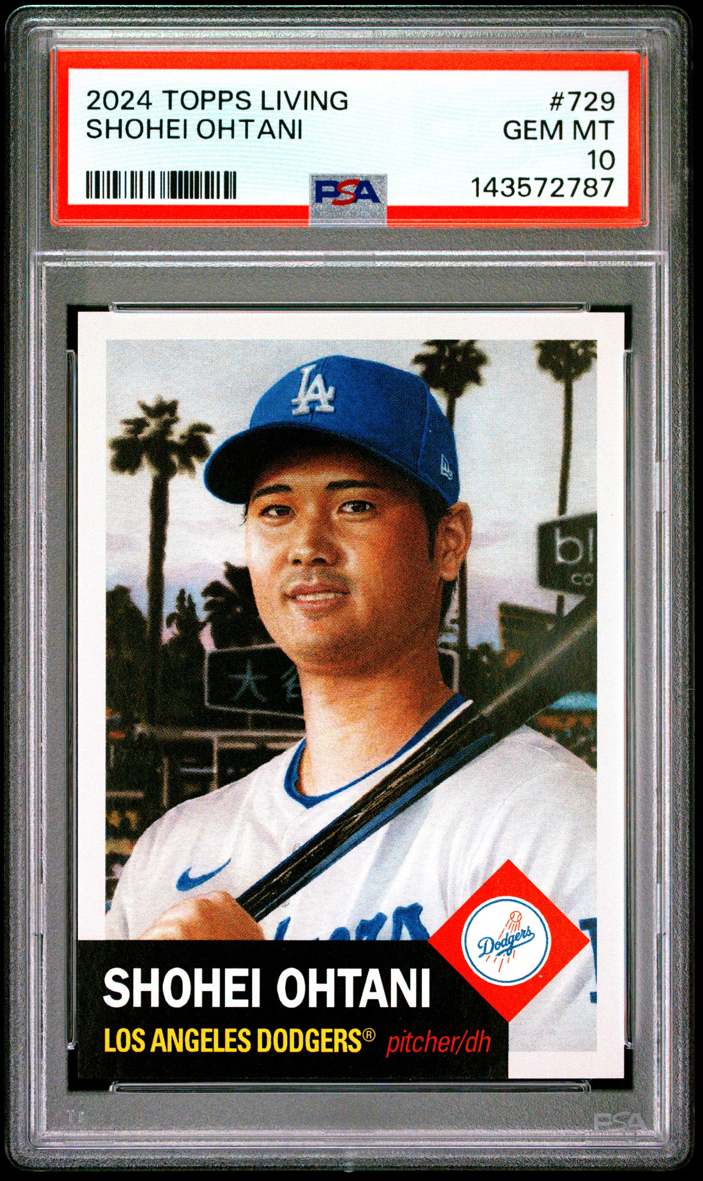 2024 TOPPS LIVING SHOHEI OHTANI #729 GEM MT 10 143572787