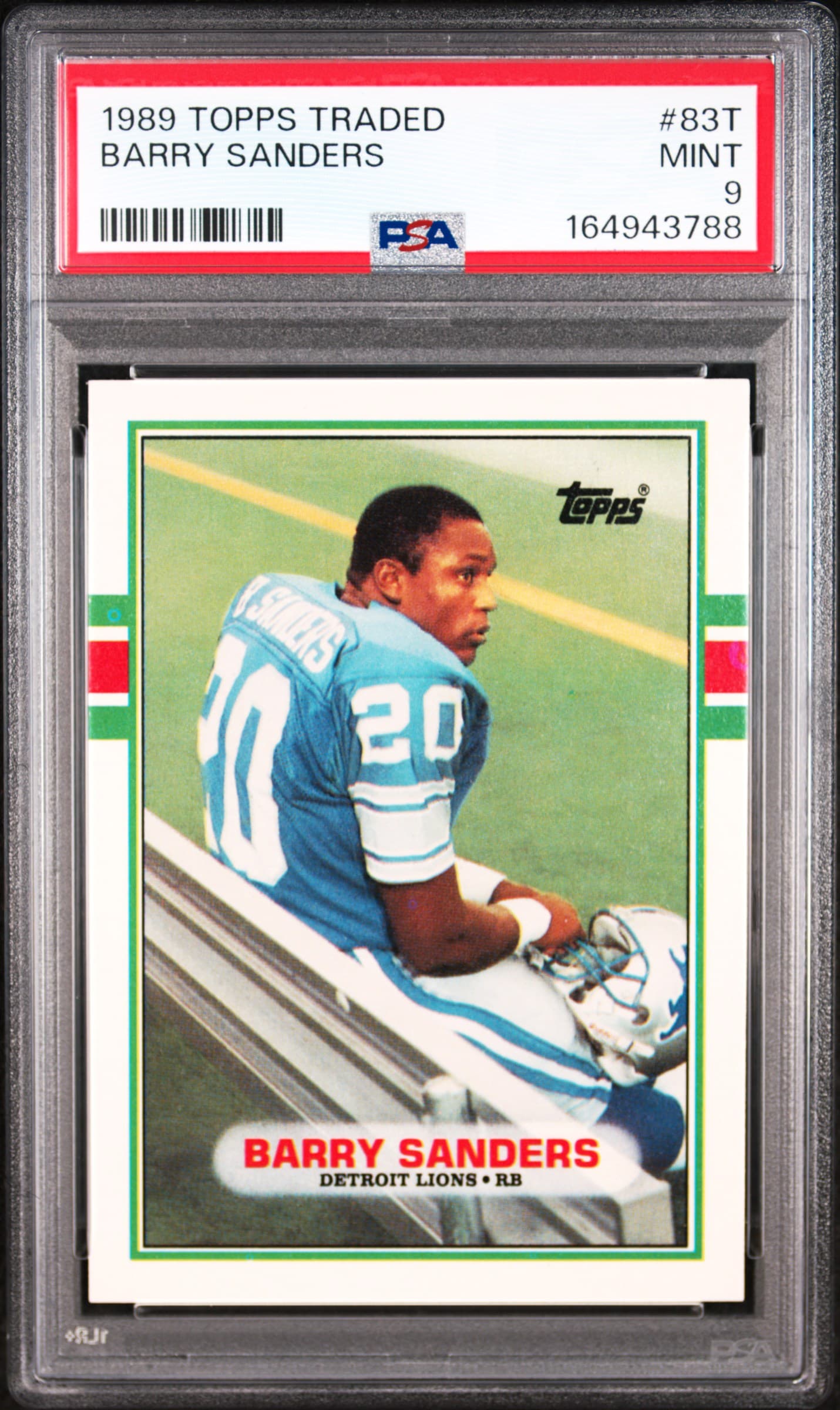 1989 TOPPS TRADED BARRY SANDERS #83T MINT 9 164943788